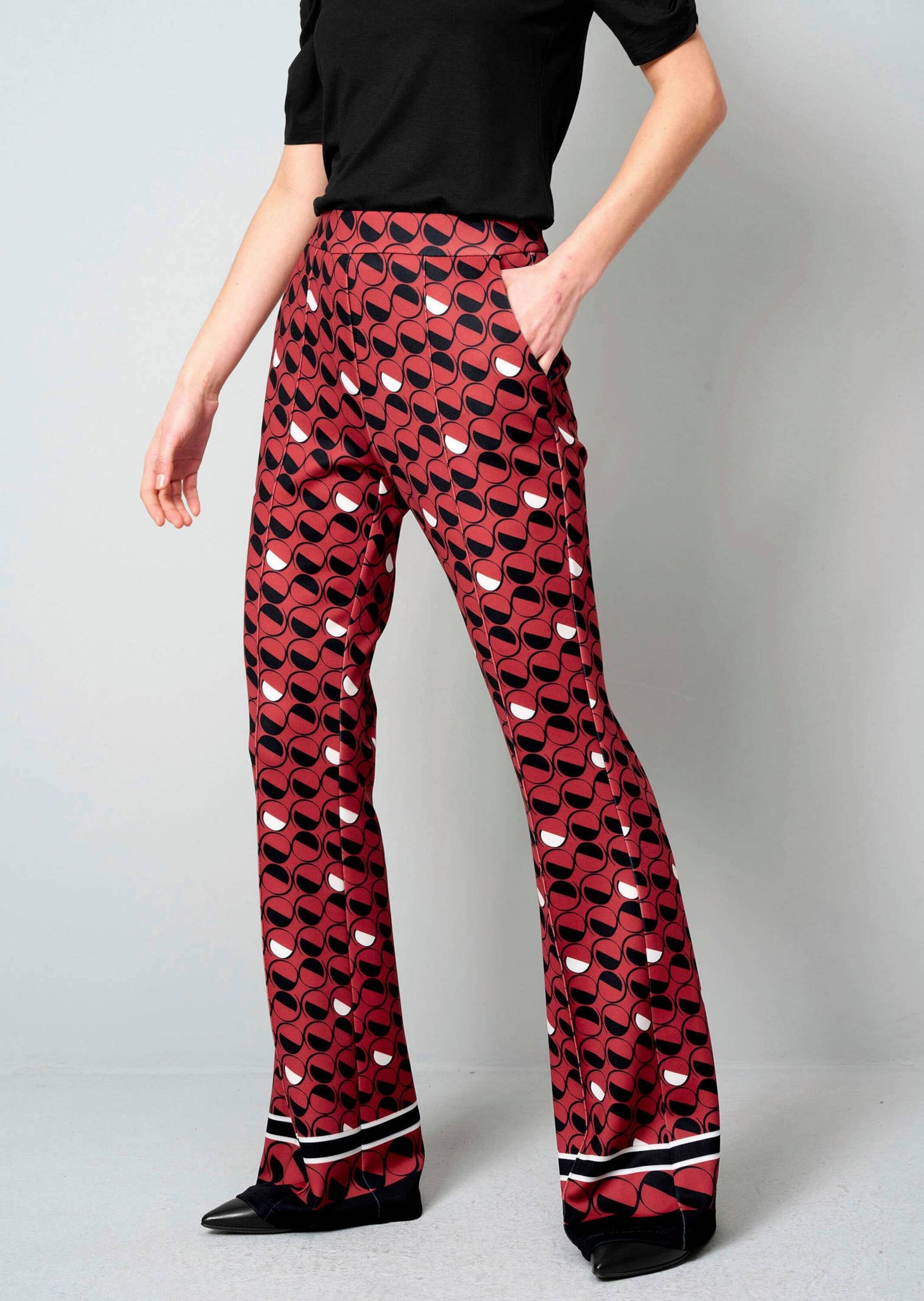 Alba Moda Stoffhose »Druckhose Druckhose mit Bordüre«