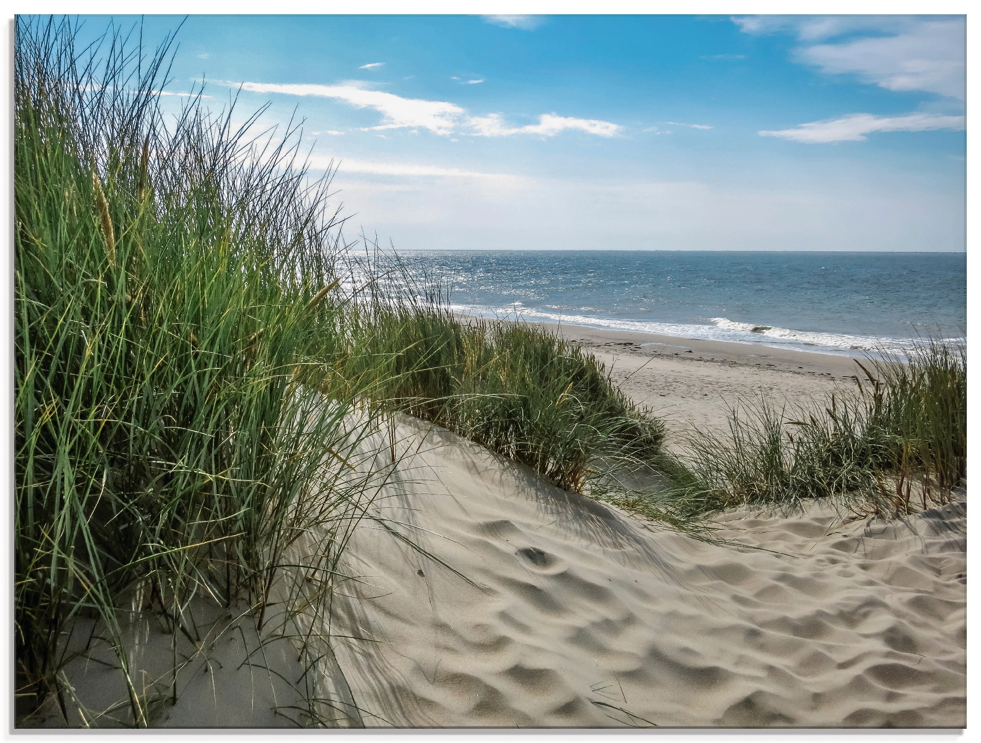 St.), an Glasbild Nordsee«, Strand, auf im Artland der kaufen Sommer (1 verschiedenen Größen in Raten »Dünenlandschaft