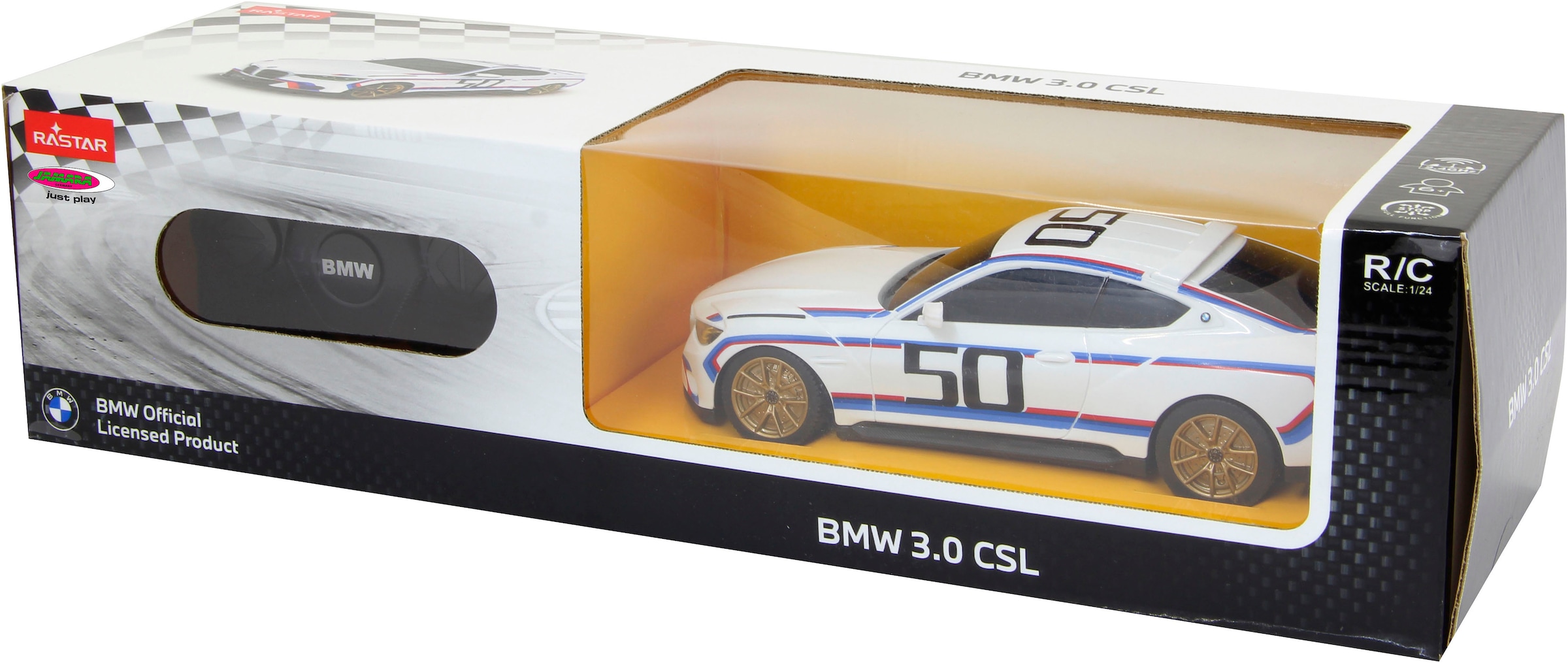 Jamara RC-Auto »BMW 3.0 CSL 1:24 weiß 2,4GHz«
