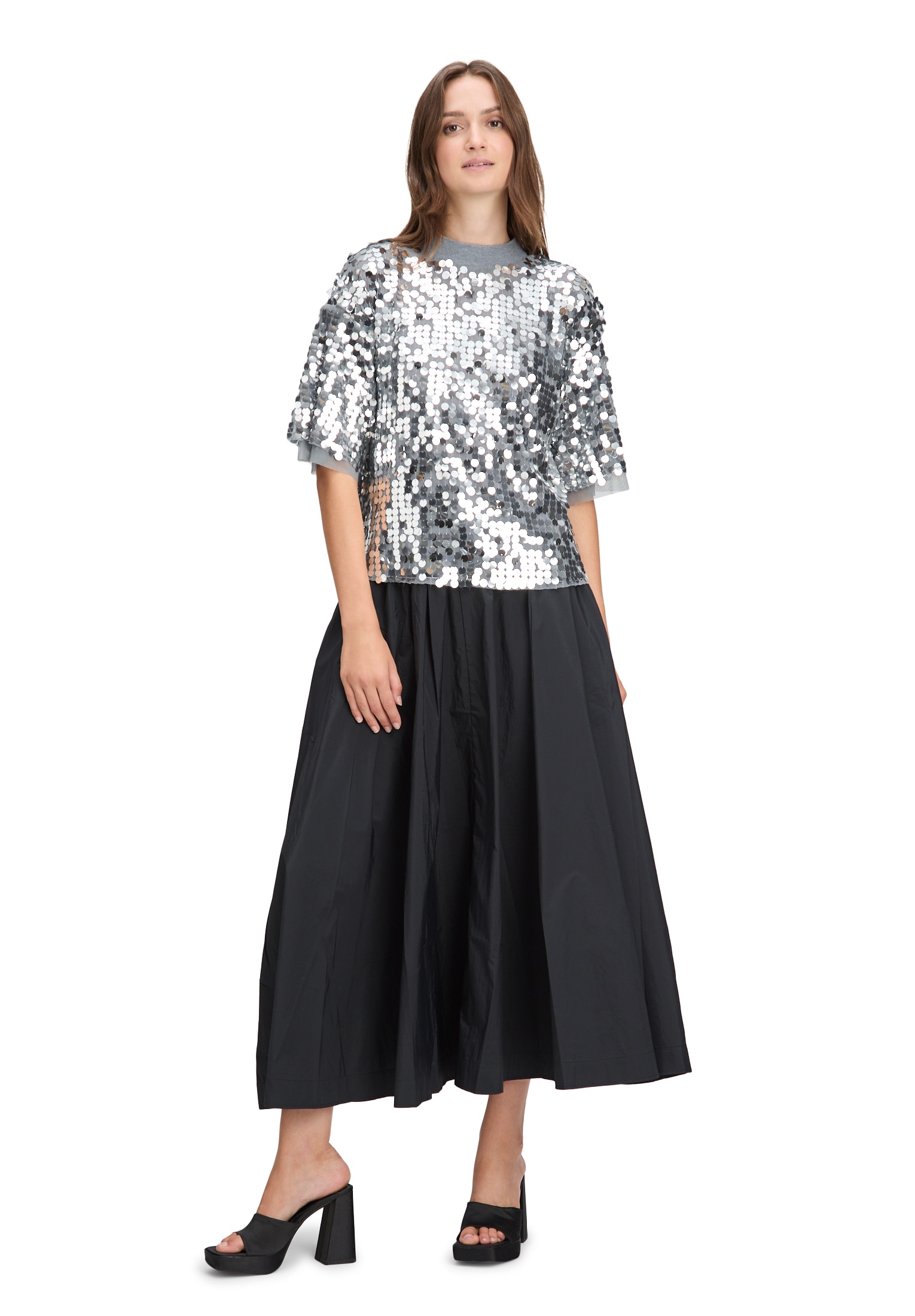 Cartoon Langarmshirt »Pailletten-Pullover mit Rippbündchen«