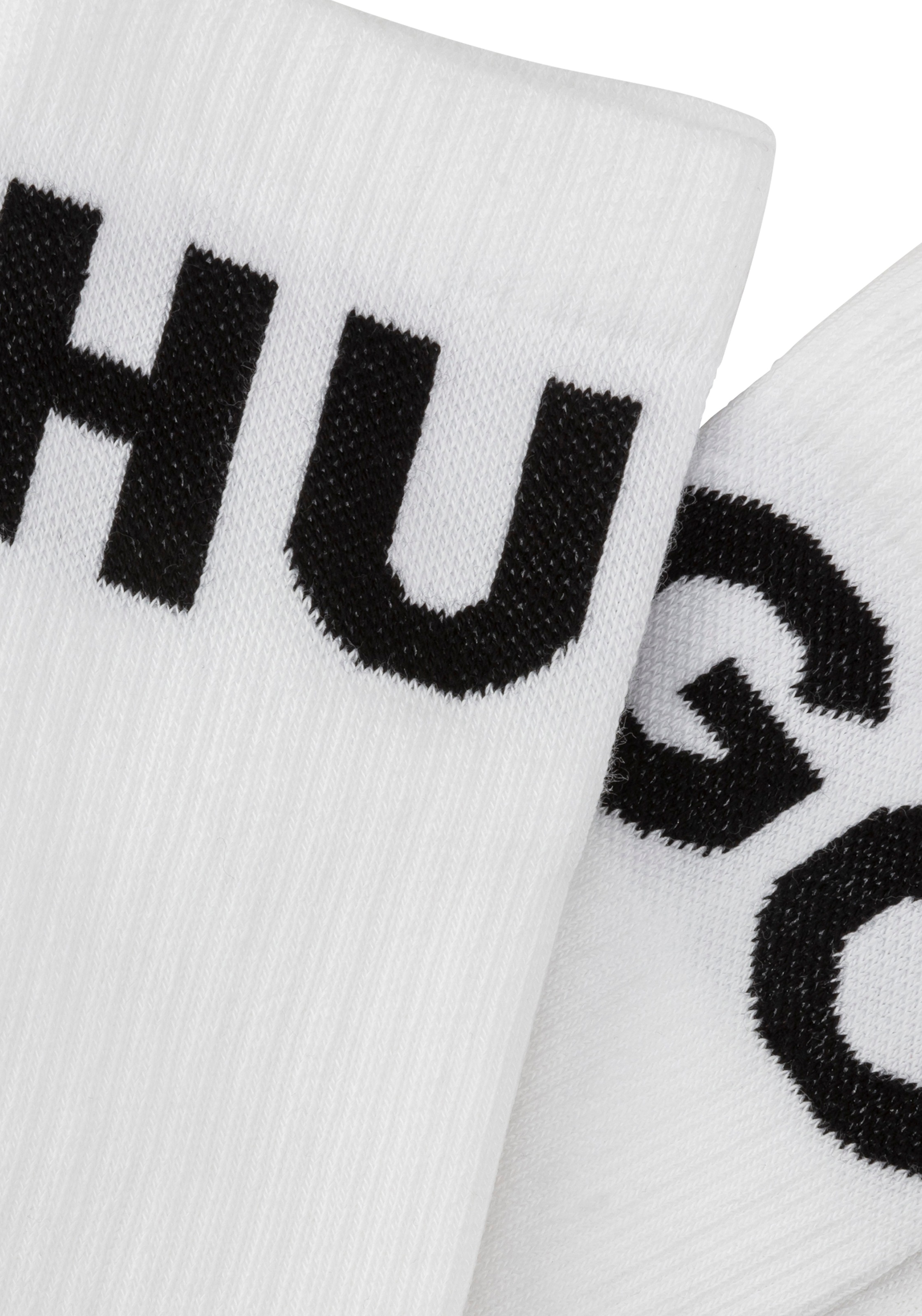 HUGO Underwear Freizeitsocken »3P QS ICONIC CC 1«, (Packung, 3 Paar, 3er), mit HUGO Logostickerei in Kontrastfarbe