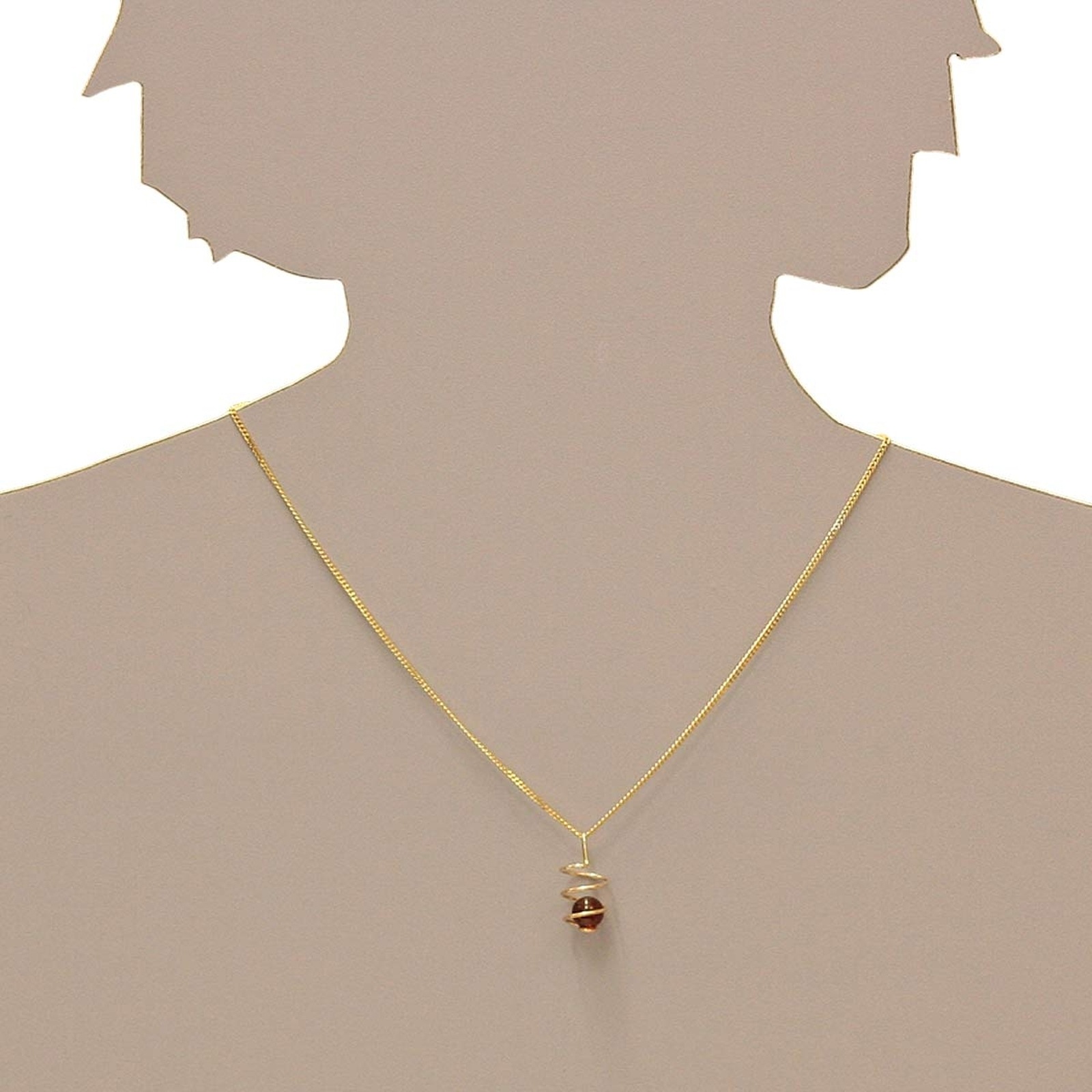 OSTSEE-SCHMUCK Kettenanhänger »- Spirale - Gold 333/000 - Bernstein«