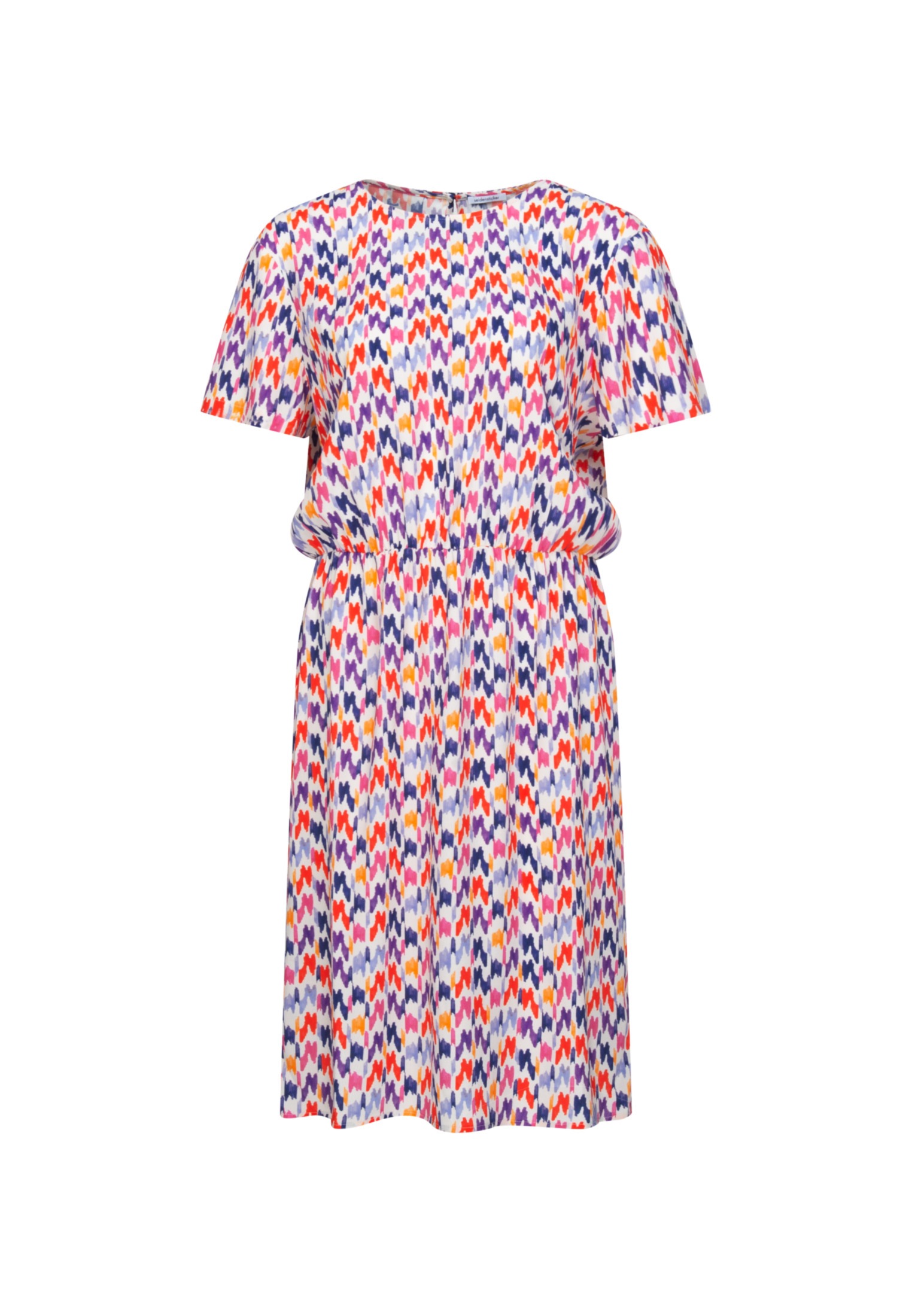 seidensticker Sommerkleid »Schwarze Rose« Kurzarm Rundhals Druck