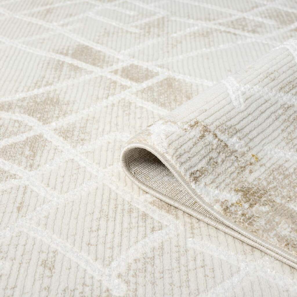 Carpet City Teppich »ANTIK215«, rund, 10 mm Höhe, Kurzflor, 3D-Optik, Klassisch-Modern für Wohnzimmer, Schlafzimmer
