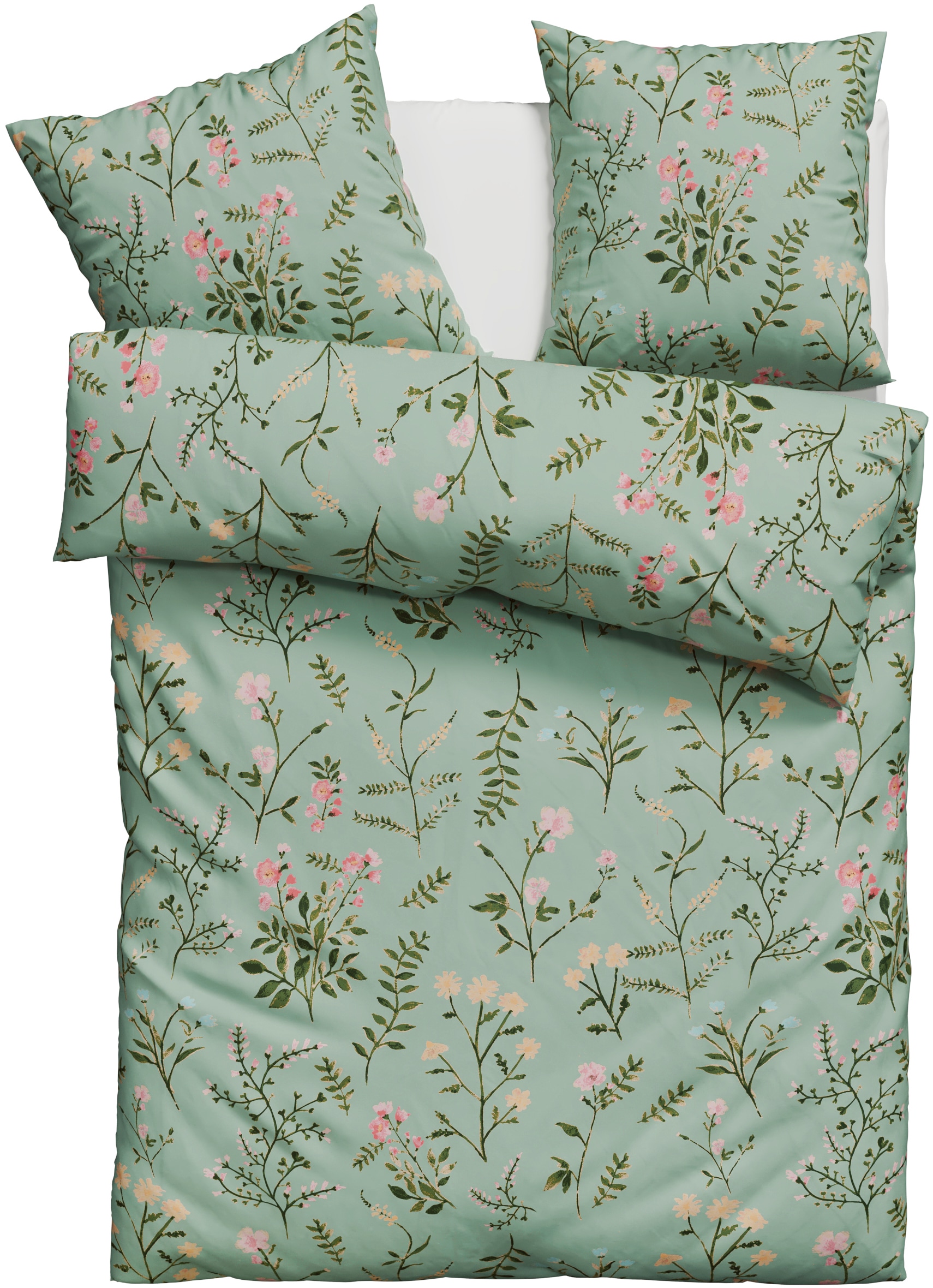 OTTO home »Claara« 2 Stk. mit Blumen Design, skandinavisch, romantische Bettwäsche
