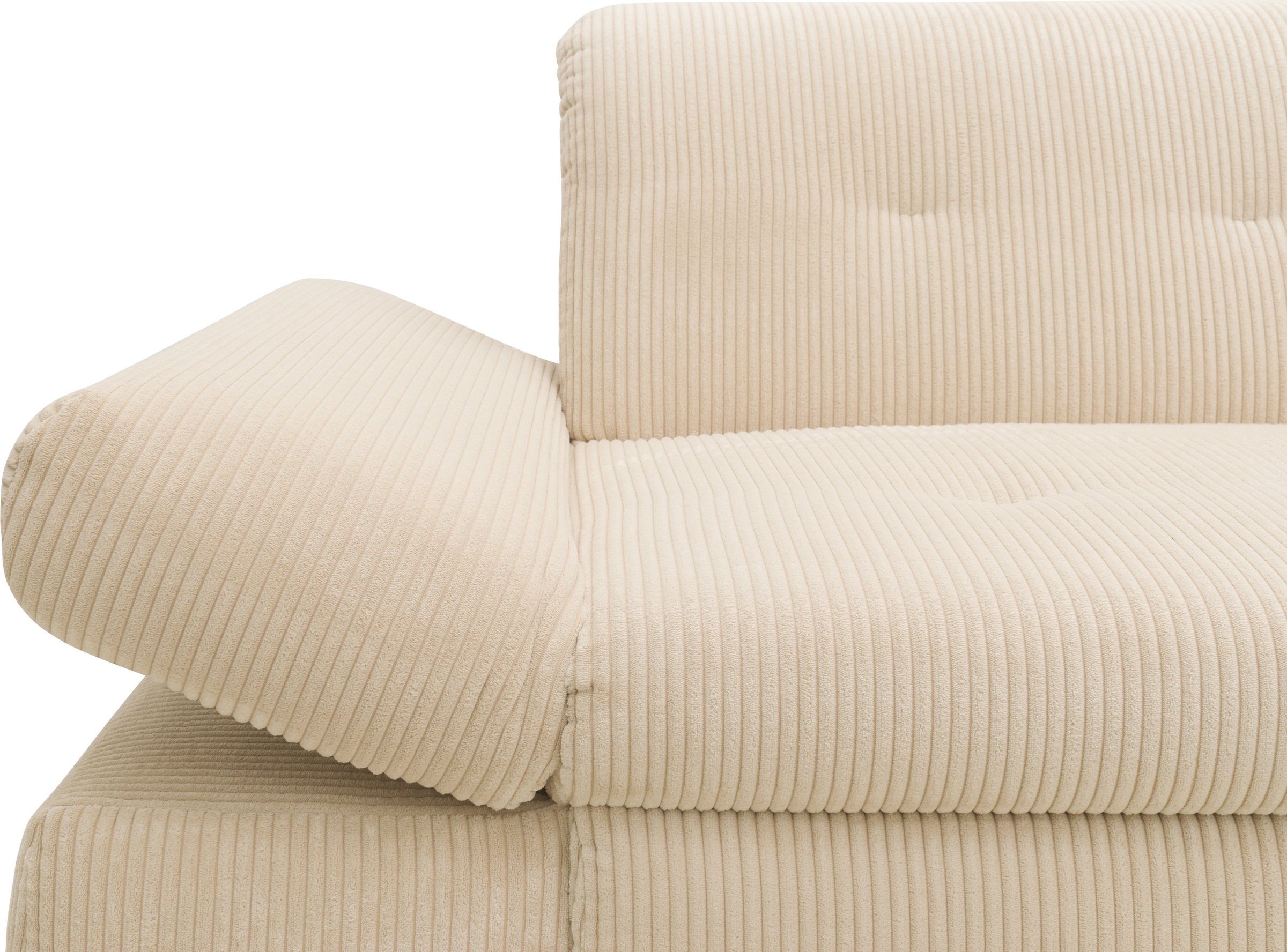 DOMO collection Ecksofa »Moric B/T/H 300/172/80 cm, auch in Cord, L-Form«, XXL-Format, wahlweise auch mit Bettfunktion und Armverstellung