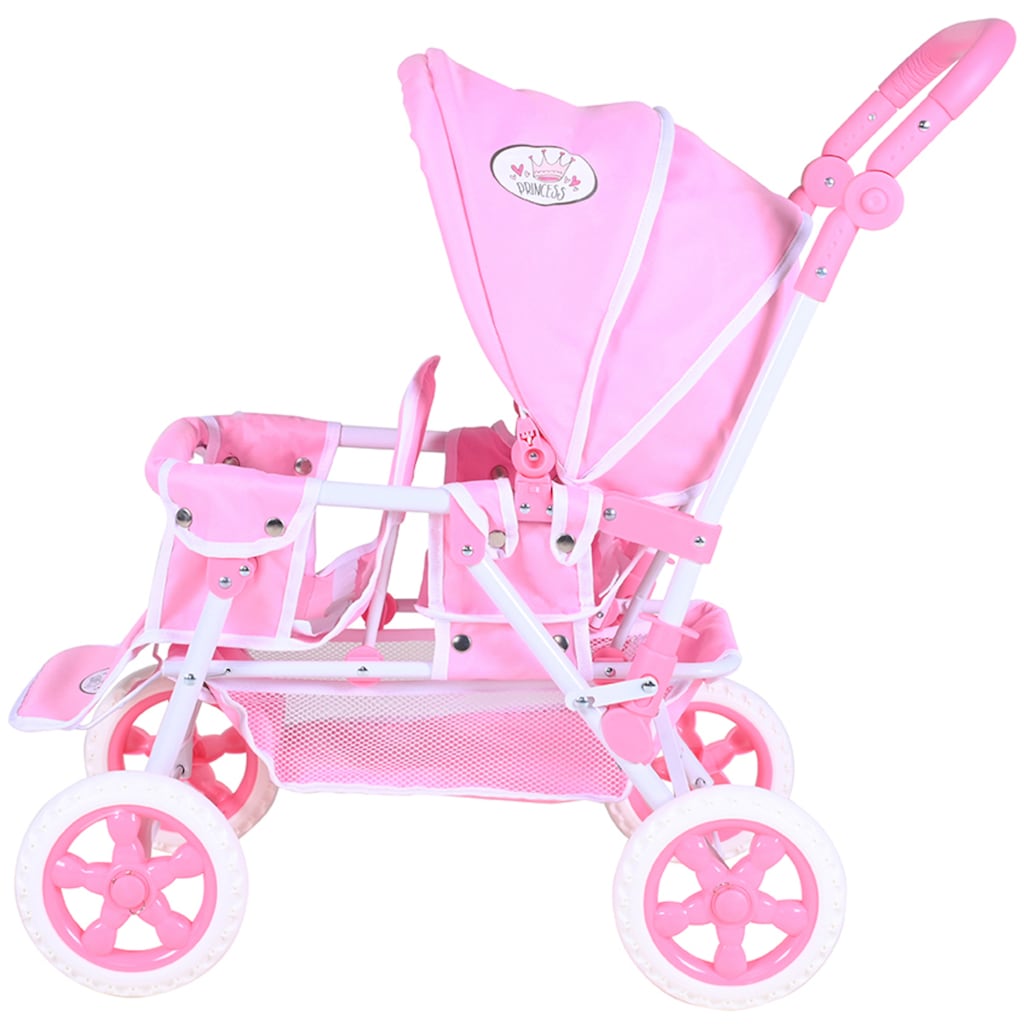 Knorrtoys® Zwillingspuppenwagen »Big Twin - Princess White Rose«