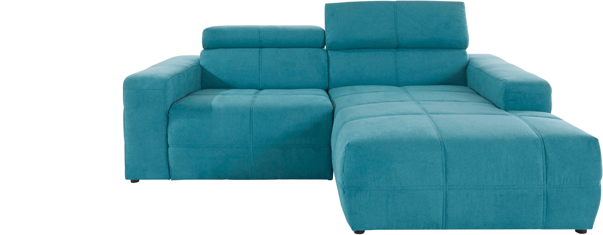DOMO collection Ecksofa »Brandon Sitzbelastung 140 kg, kleine Ausführung B/T/H: 214/100/80 cm«, Mit Kopfteilverstellung, auch in Leder und Cord, L-Form