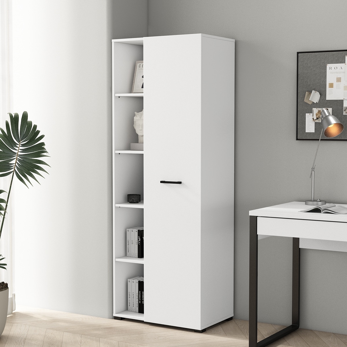 OTTO home Aktenschrank »Moid, moderner Mehrzweckschrank,« Maße: 64,5x41,5x175 cm, 5 Fächer mit viel Stauraum