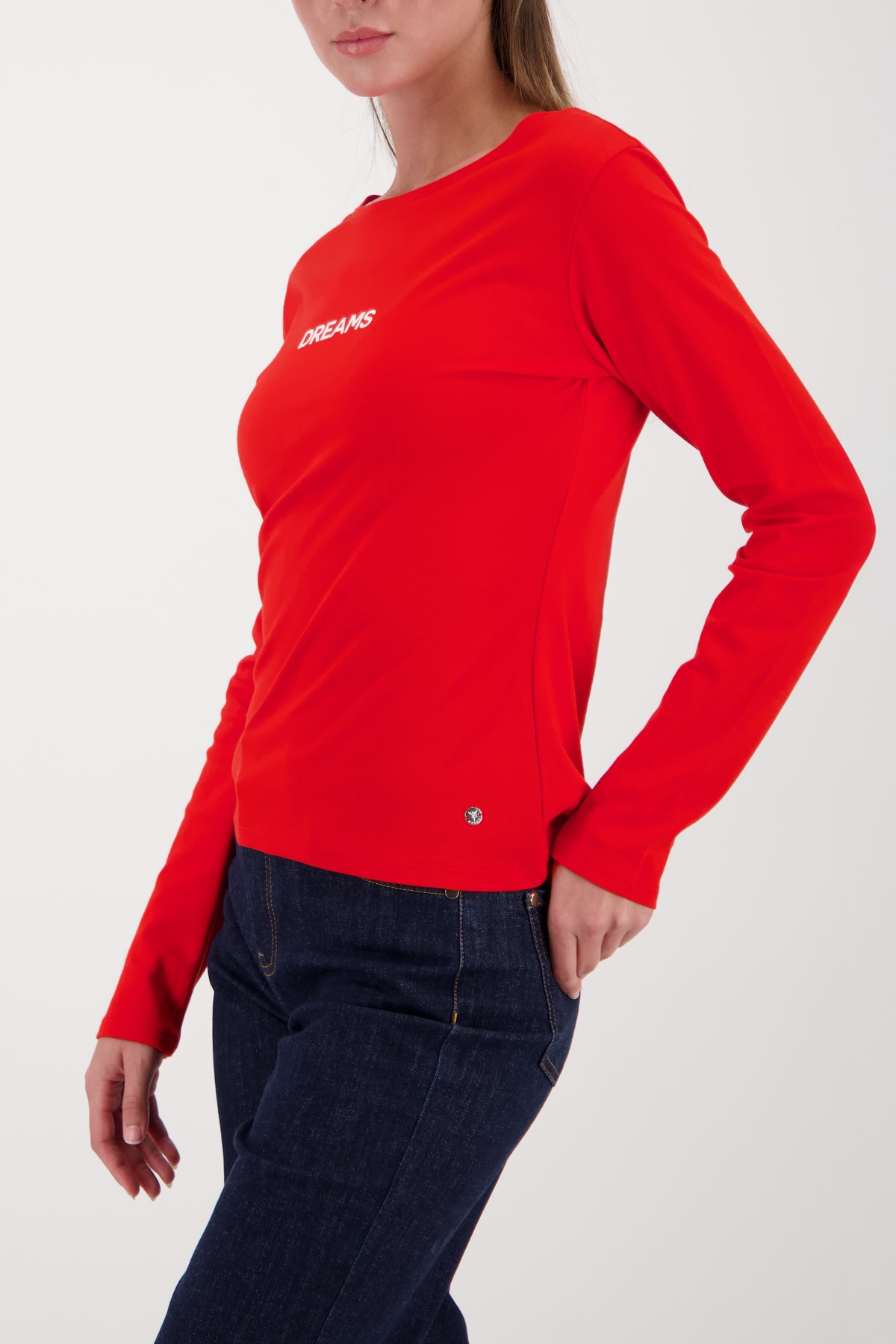 Monari Langarmshirt »Shirt Dreams« U-Boot-Ausschnitt, Regular Fit, mit Schriftzug