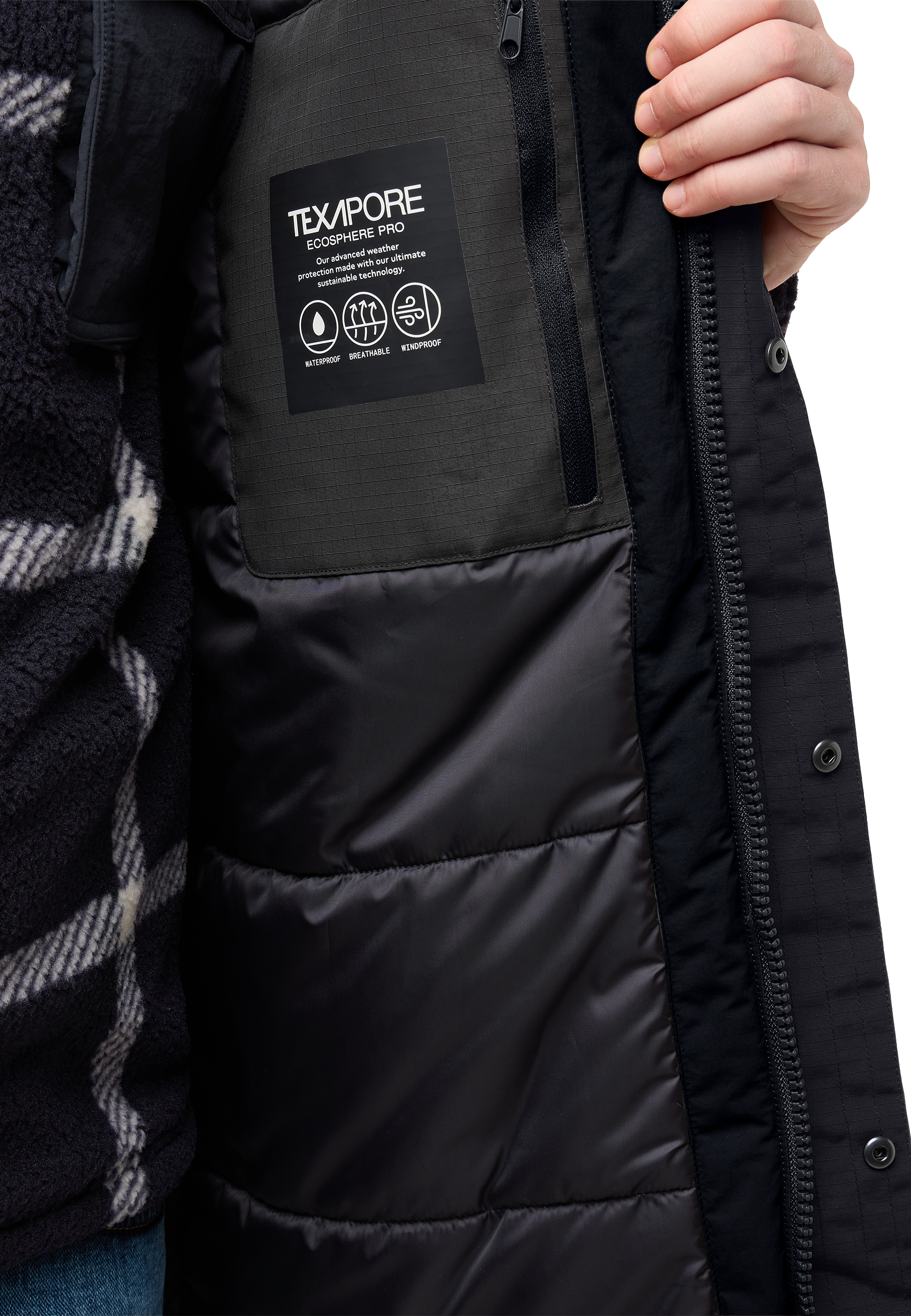 Jack Wolfskin Funktionsparka »GLETSCHERSEE«, mit Kapuze, Winterjacke