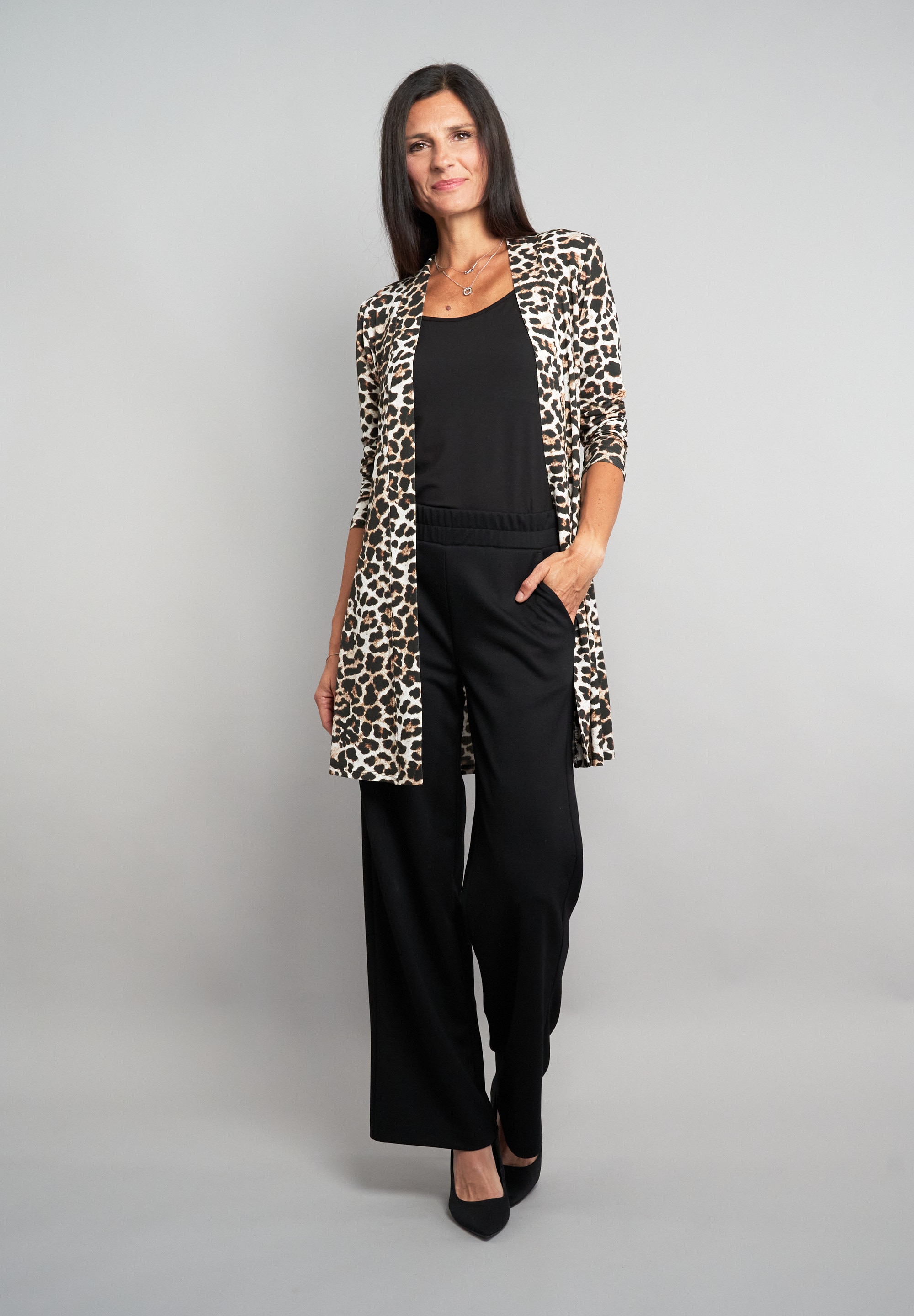 Seidel Moden Shirtjacke »Exklusiv bei OTTO« offen, ohne Verschluss und mit Animal-Print - MADE IN GERMANY