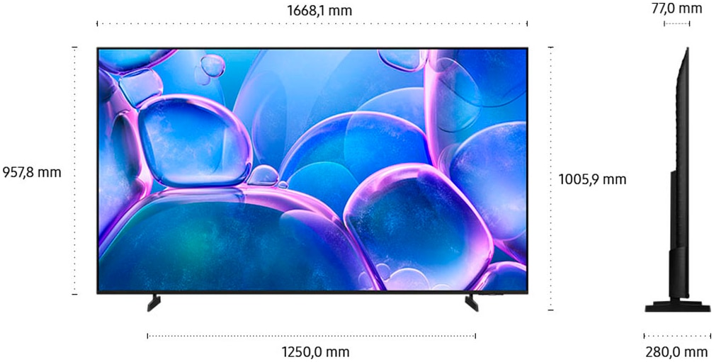 Samsung LED-Fernseher »GU75U7099FU« 189 cm/75 Smart-TV Crystal UHD, Q-Symphony, Dolby Surround Sound, Triple Tuner, Smart-Hub