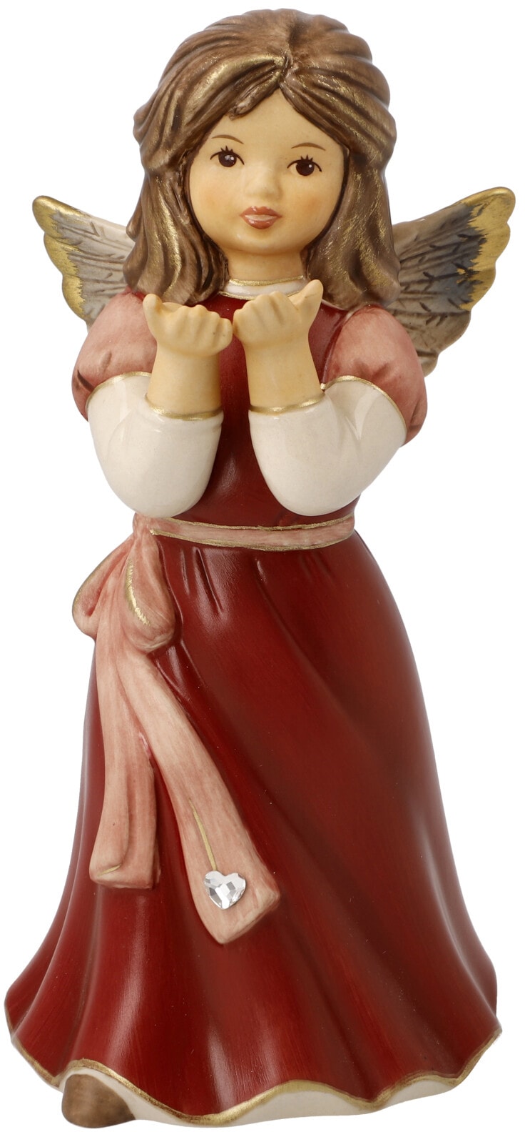 Goebel Engelfigur »Himmelsboten, Weihnachtsdeko rot« Steingut, Engel - Wünsch Dir Was