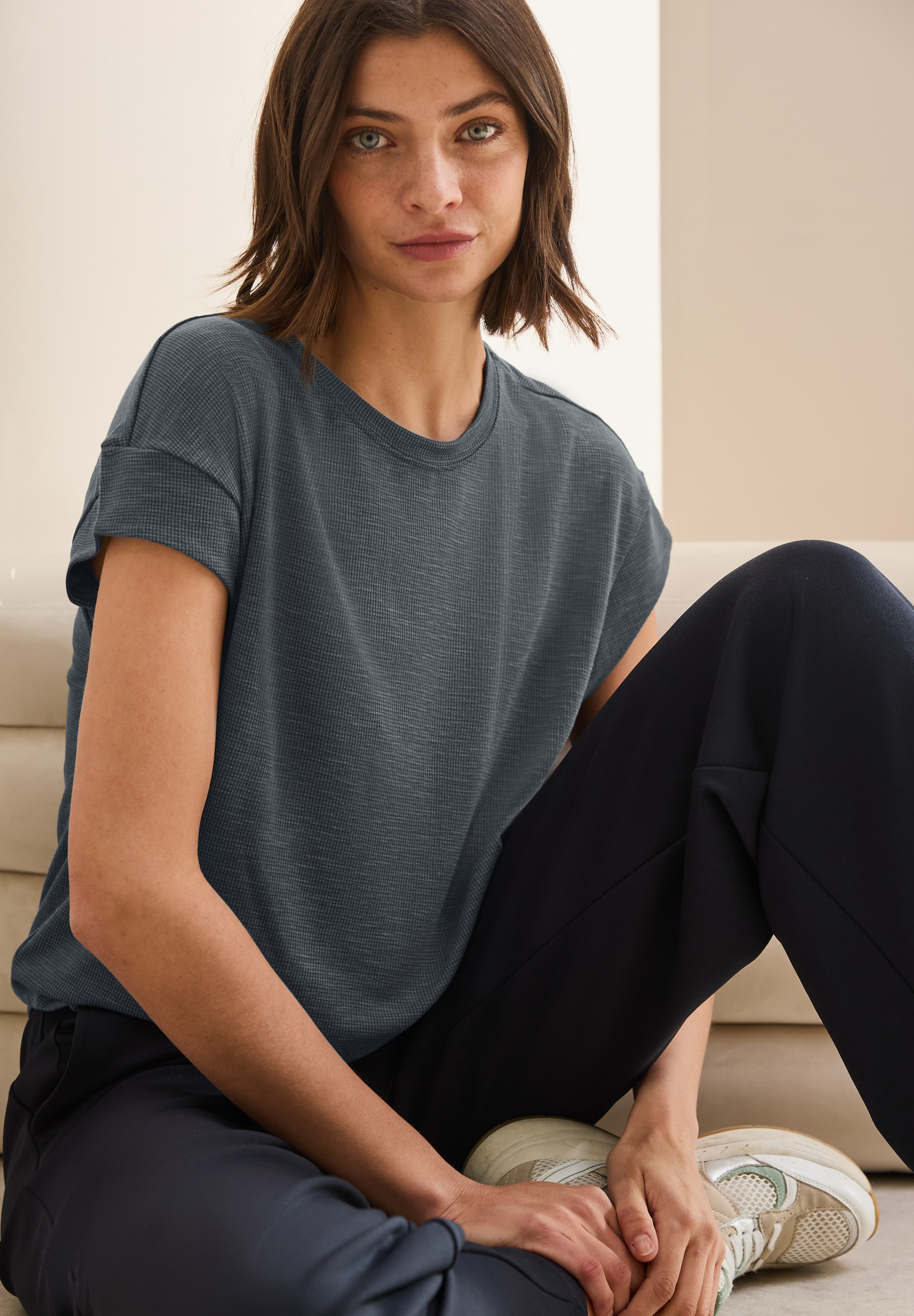Cecil T-Shirt, in Struktur-Optik