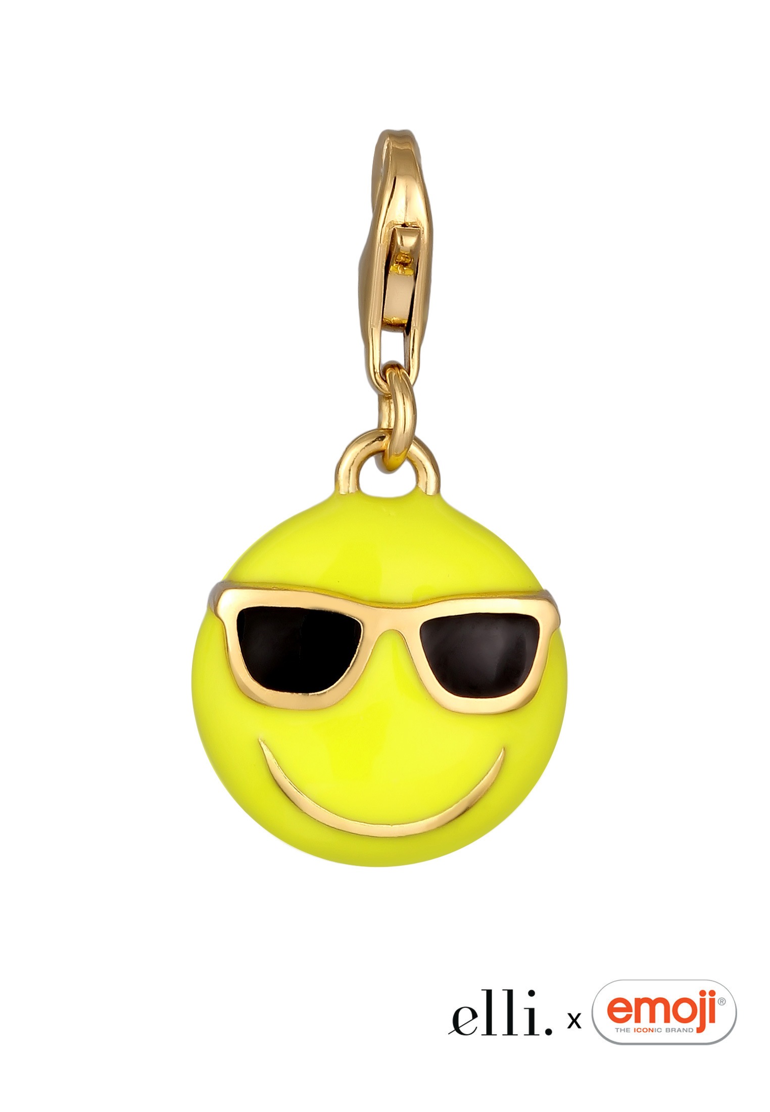 Elli Charm-Einhänger »Charm Emoji Smiling Face Cool Emoji 925 Sterling Silber«