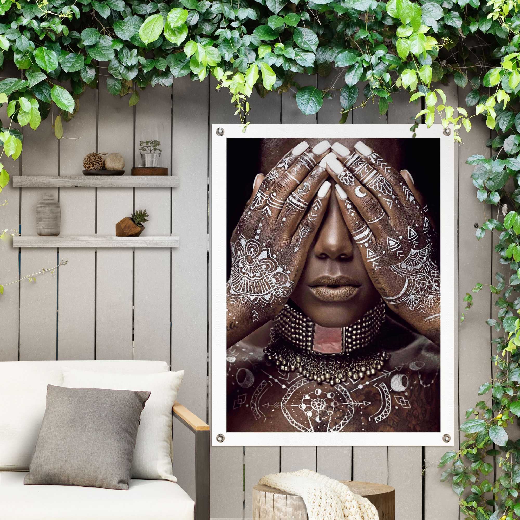 Reinders! Poster »Afrikanische Frau«, Outdoor für kaufen Garten bequem oder Balkon