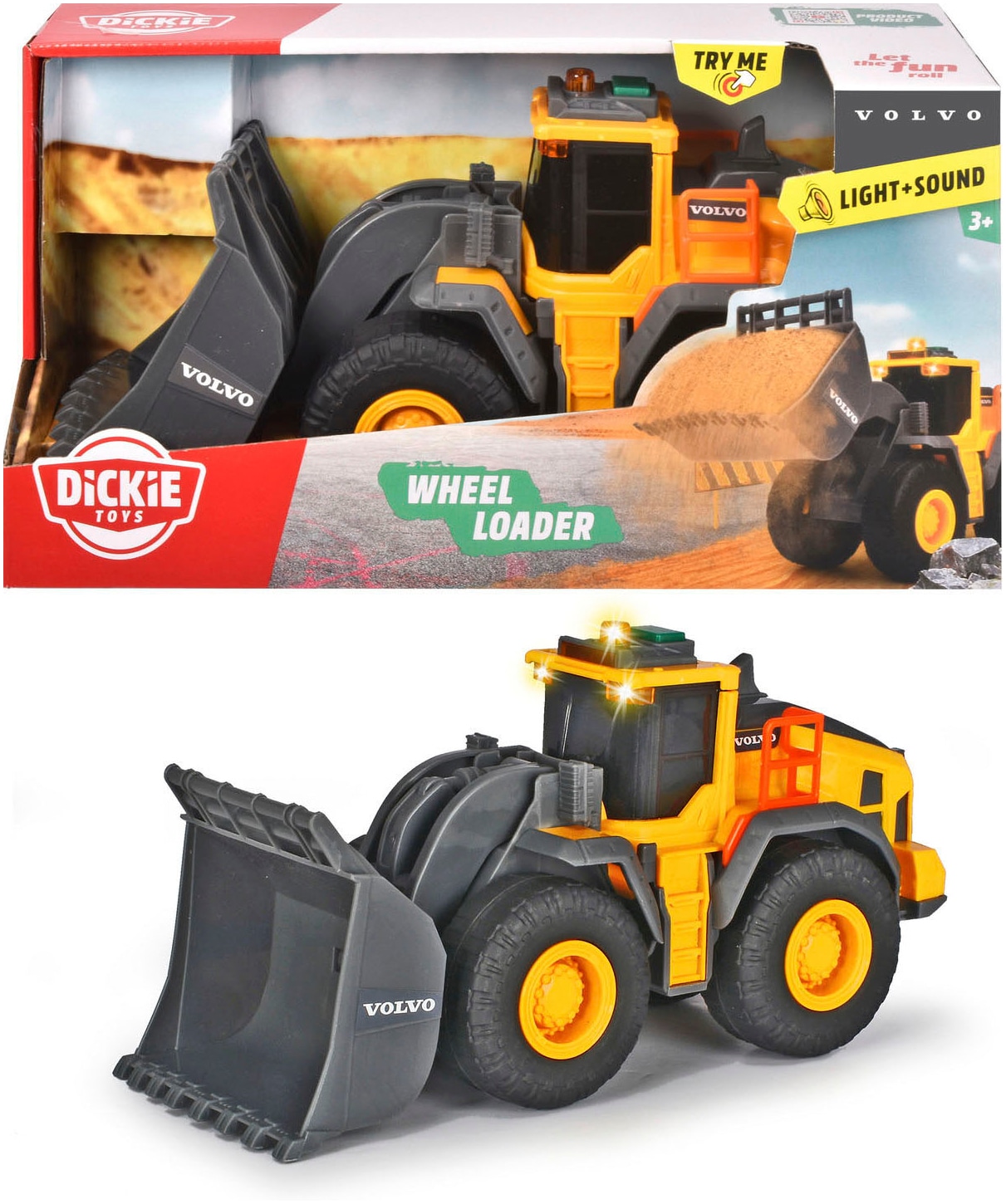 Dickie Toys Spielzeug-Radlader »Volvo Wheel Loader«, mit Licht und Sound