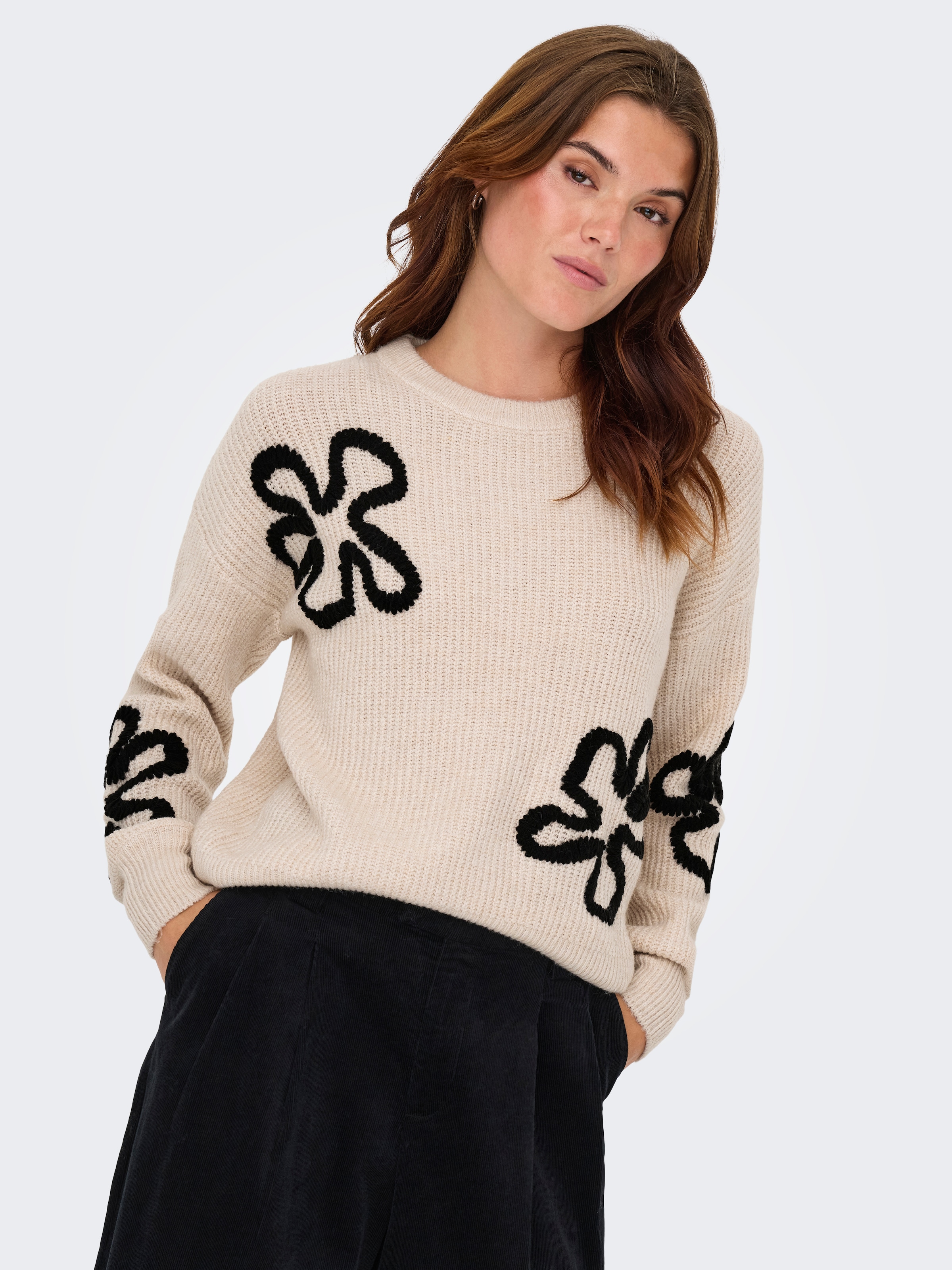 ONLY Strickpullover »ONLDAISY LS STITCH O-NECK KNT«
