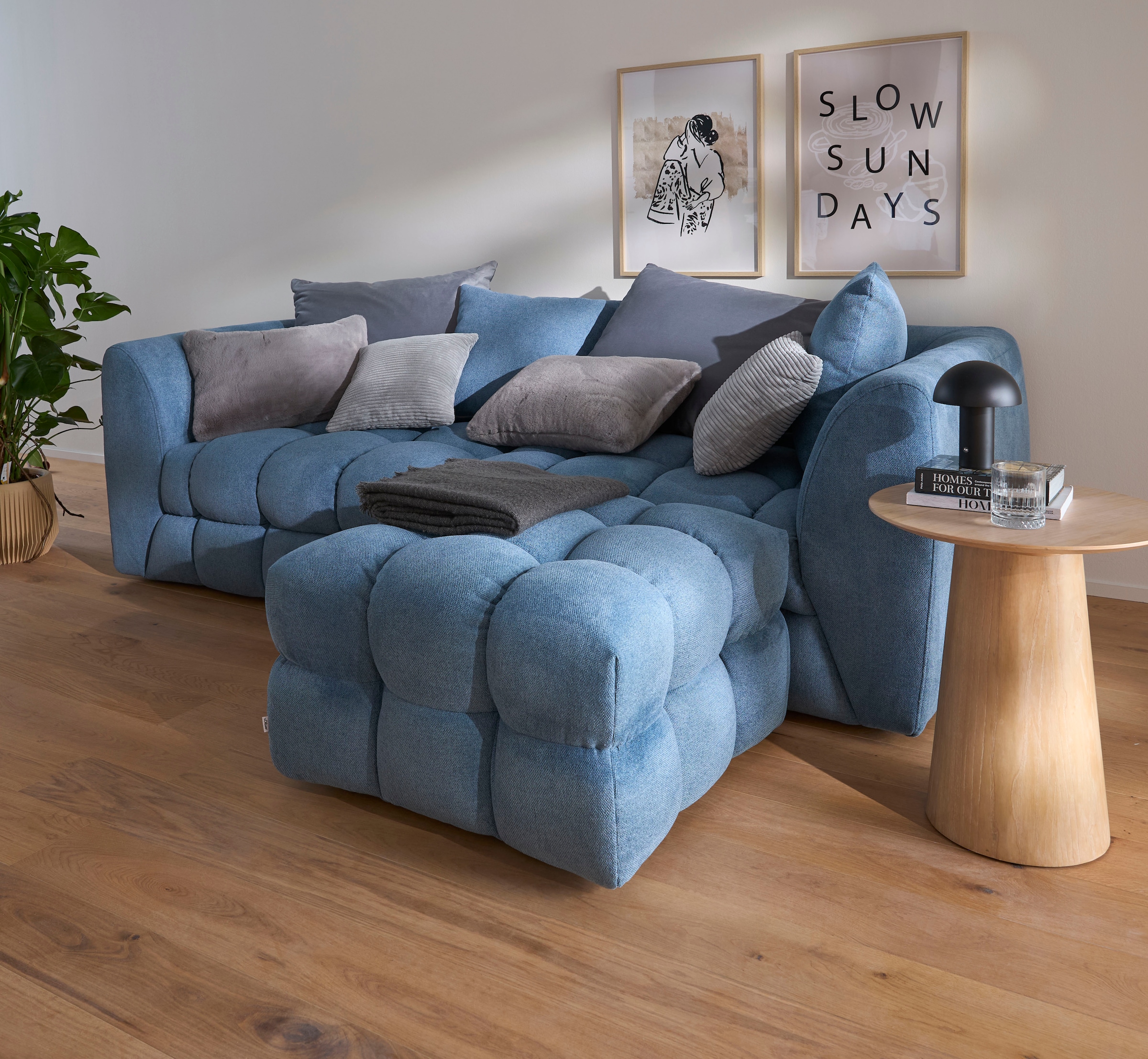 s.Oliver Beistelltisch »Hemmon« mit massivem Eschenfuß, edler Echtholzplatte, Durchmesser 50 cm