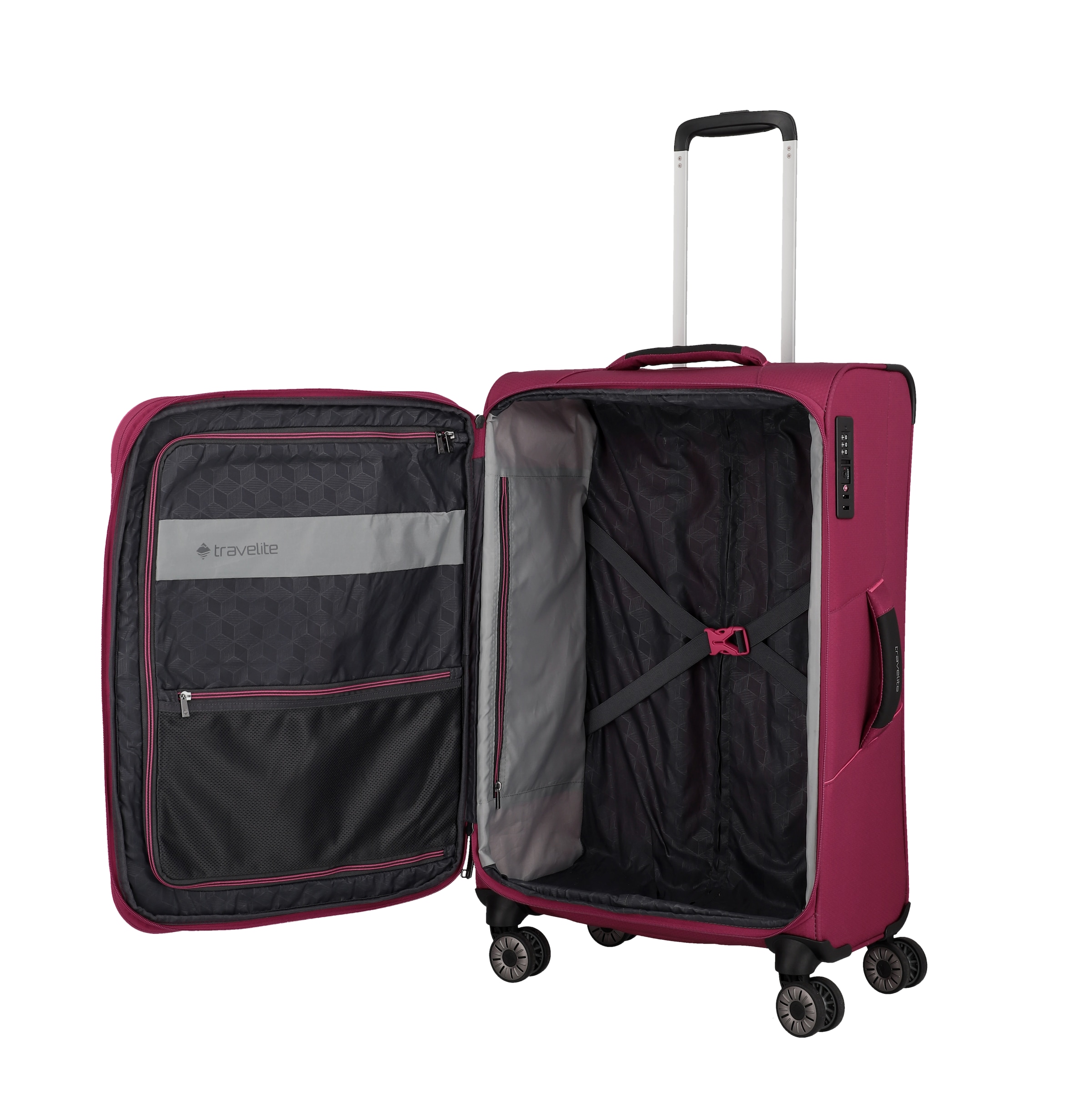 travelite Weichgepäck-Trolley »SKAII Reisekoffer« 62 l 4 Rollen mit TSA-Schloss und besonders leichtem Design