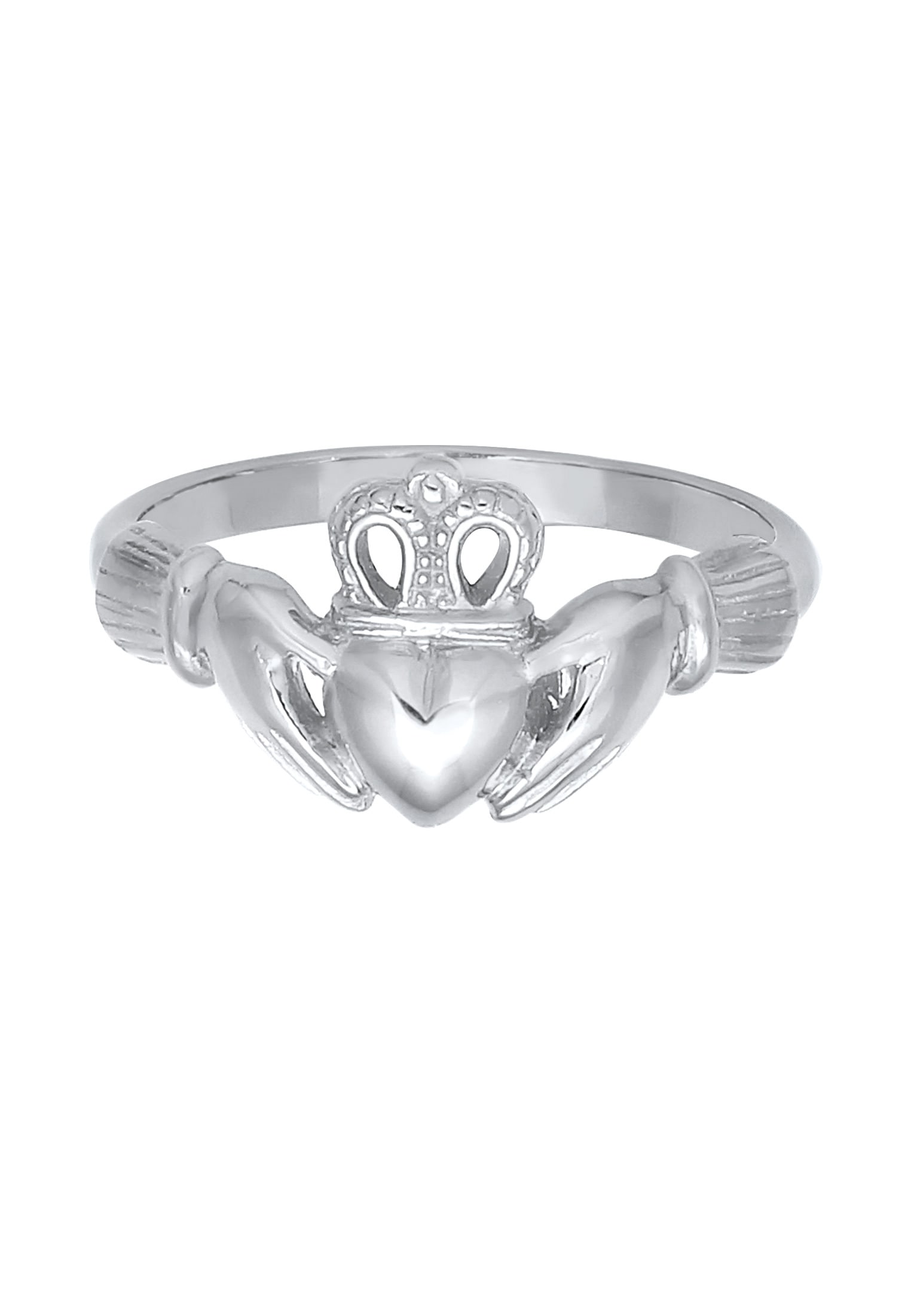 Elli Silberring »Ring Claddagh Herz Krone Königlich 925 Silber«