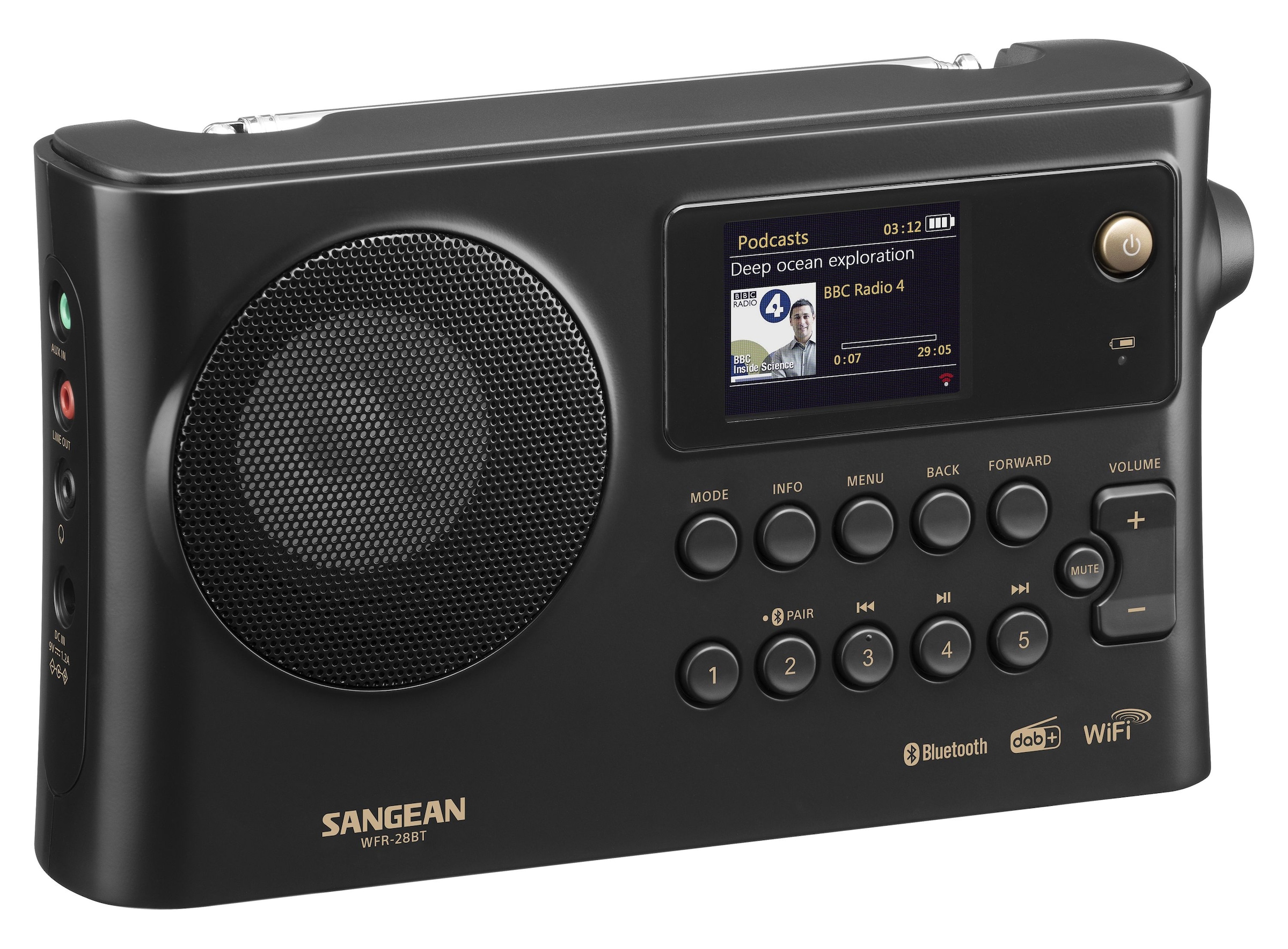 Sangean Internet-Radio »WFR-28BT«, (AVRCP Bluetooth Digitalradio (DAB+)-FM-Tuner mit RDS), DAB+, Bluetooth, Steuerung über UNDOK™-App