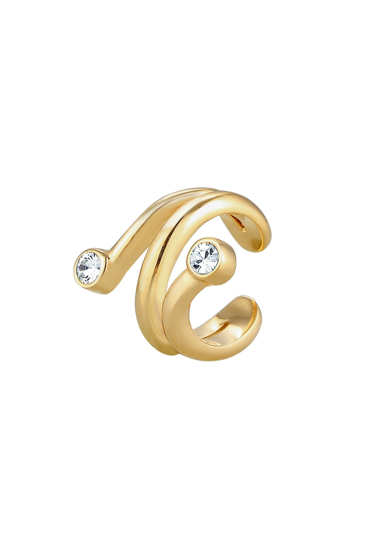 Elli Ohrklemme »Ohrringe Single Earcuff Ohrklemme Glas Kristalle 925 Silber«