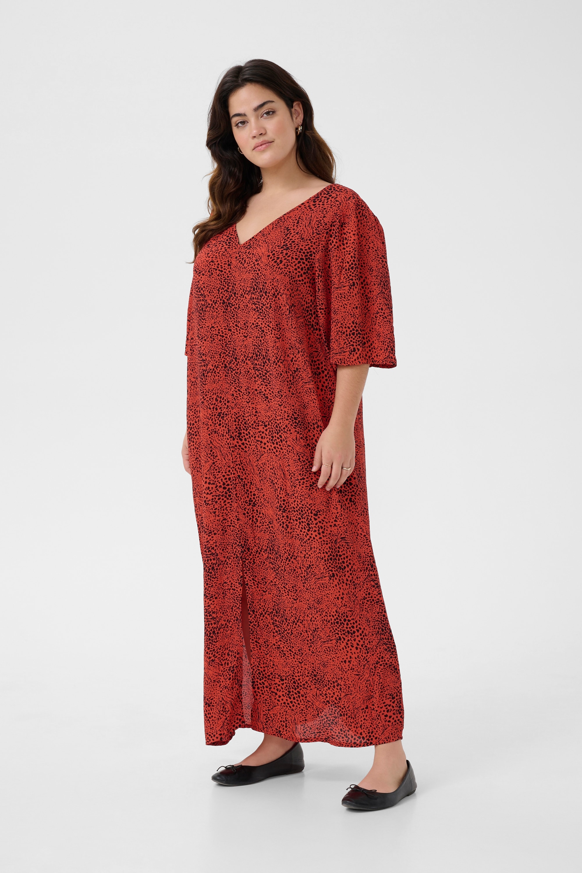 KAFFE Curve Midikleid »Damen Kleid KCaliana«