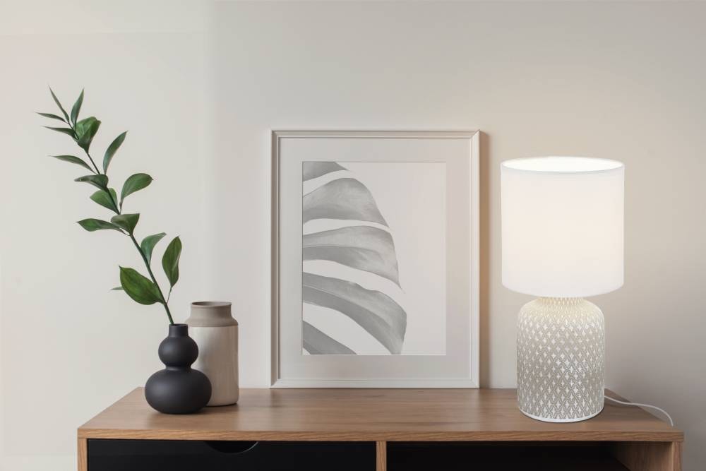 EGLO Tischleuchte »BELLARIVA«, 1 flammig, Leuchtmittel E14 | ohne Leuchtmittel, H 32 cm, Tischlampe, Nachttischleuchte