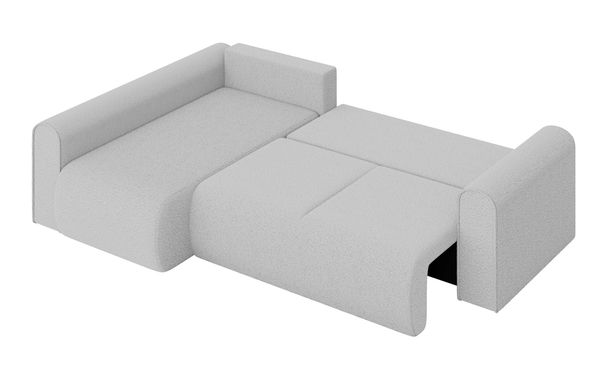 INOSIGN Ecksofa »Zacharia wahlweise Schlafsofa mit Bettkasten, B/T/H 250/166/86 cm«, L-Form mit Wellenunterfederung, Ottomane rechts oder links bestellbar