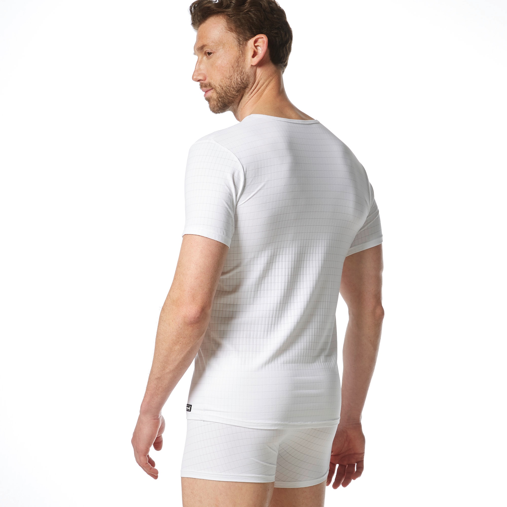 Bruno Banani V-Shirt »CHECK LINE 2.0« Pique Optik, Kurzarm, V-Neck, Cotton-Mix