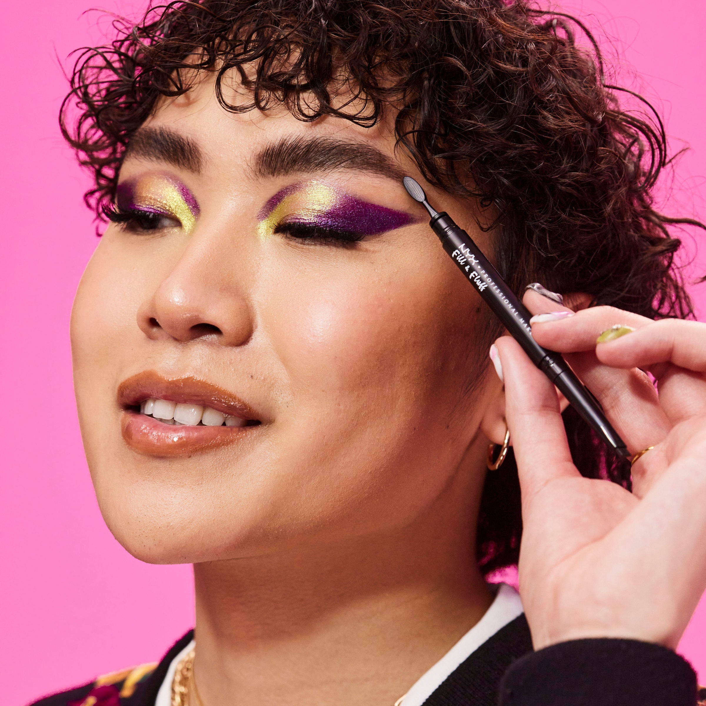 NYX Augenbrauen-Stift »Professional Makeup Fill & Fluff Eyebrow Pomade Pencil«, mit dichter Härchenbürste