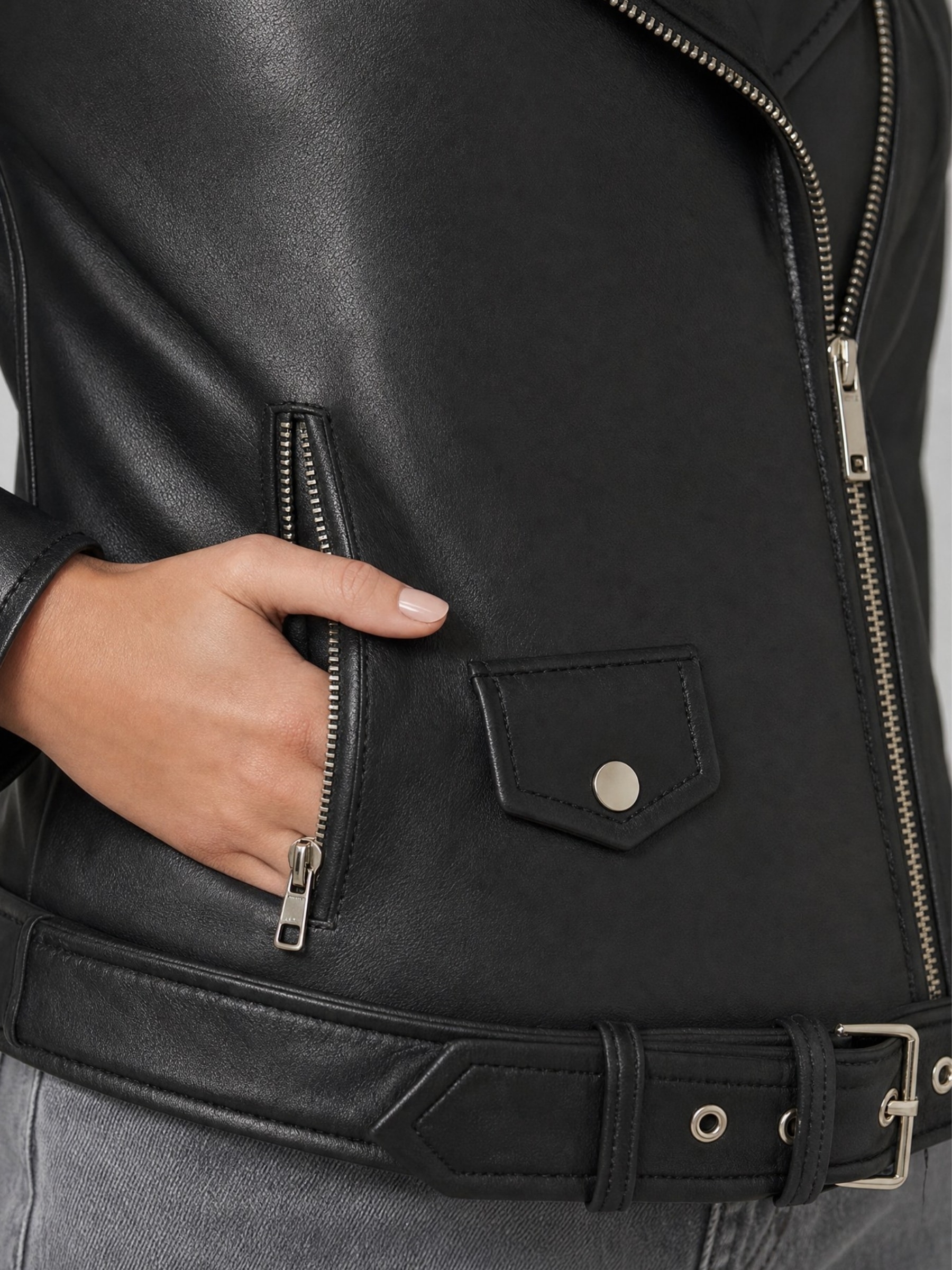RICANO Bikerjacke »Lederjacke Yara« Handgefertigt aus echtem Leder