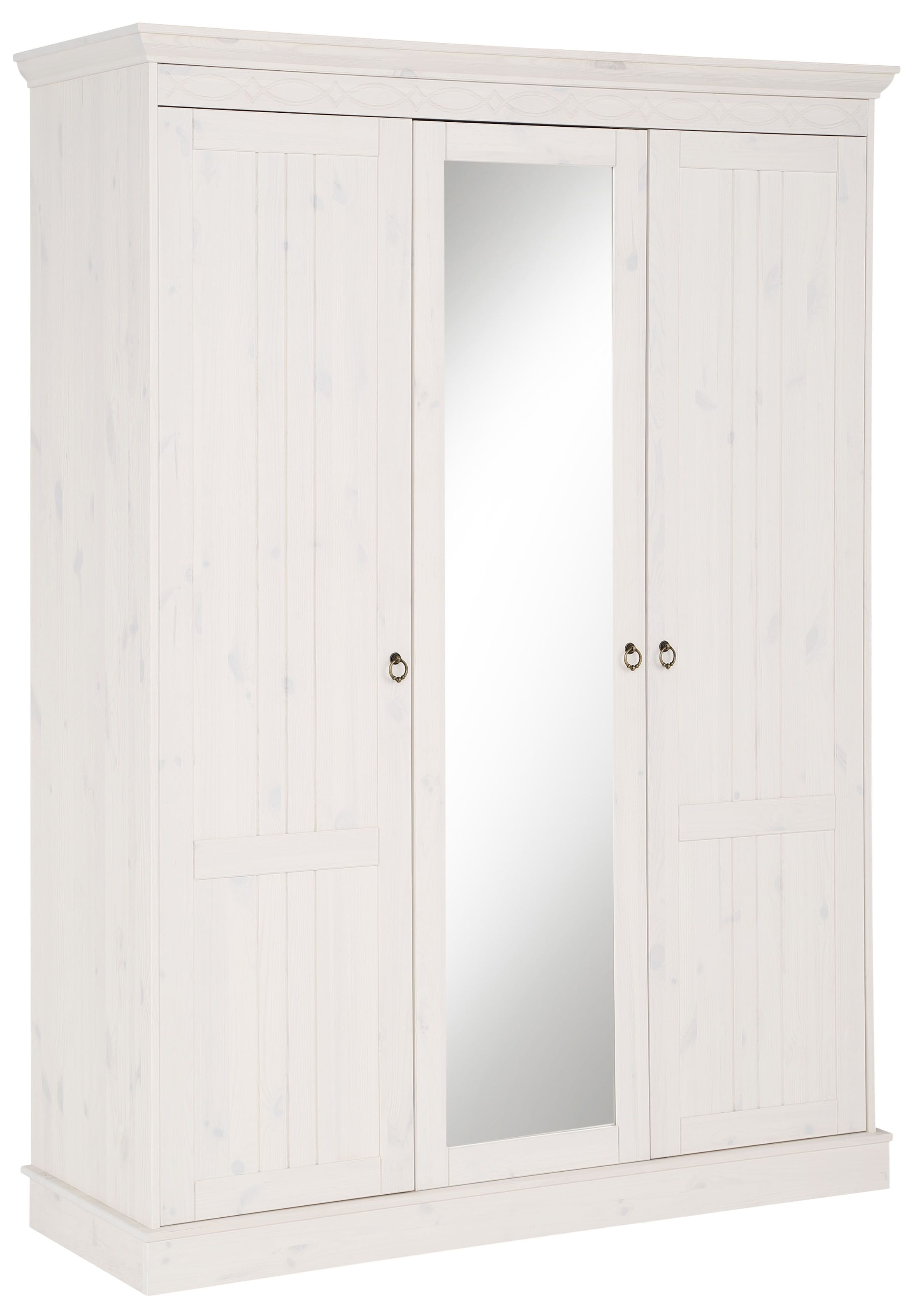 OTTO home Kleiderschrank "Indra" Landhausstil mit Spiegel und flexiblem Stauraumkonzept