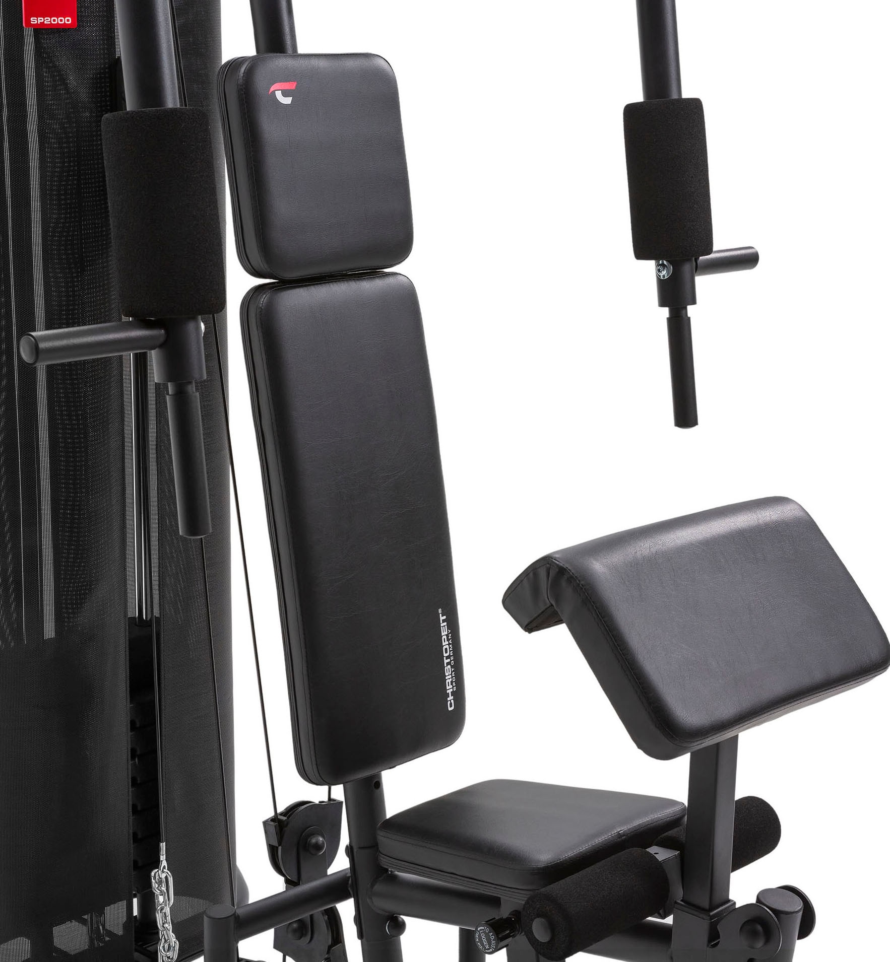 Christopeit Sport® Kraftstation »SP 2000«, 8 Gewichtsblöcke, (Butterflystange, Latzug, Ruderfunktion und mehr), multifunktionale Fitnessstation, max. Trainingsgewicht 56 kg