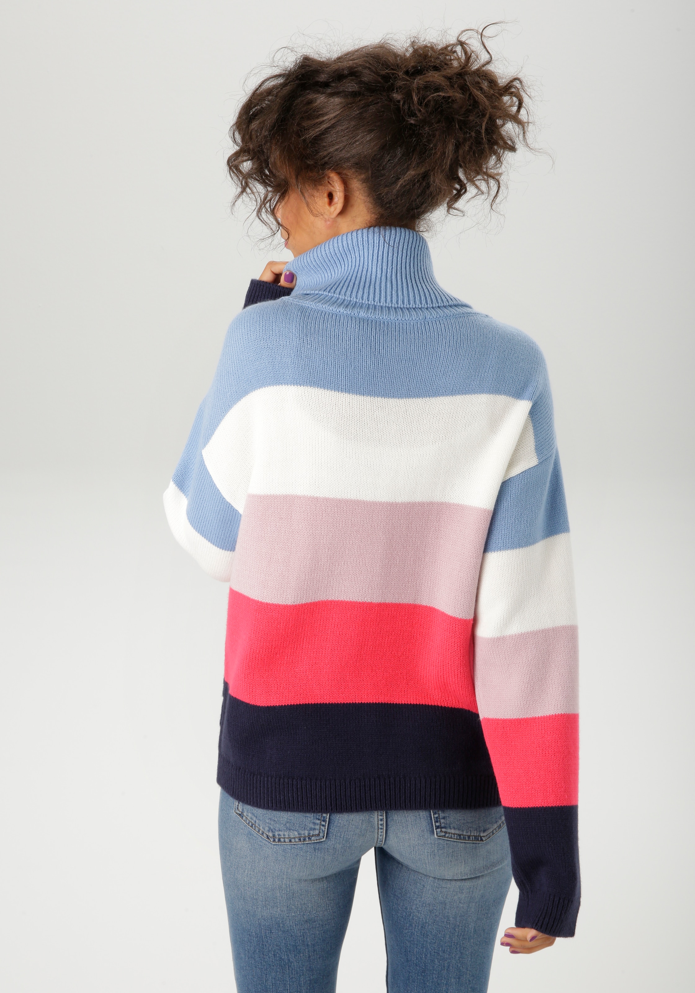 Aniston CASUAL Strickpullover in farbenfroher oder gedeckteren Farbkombination - NEUE KOLLEKTION