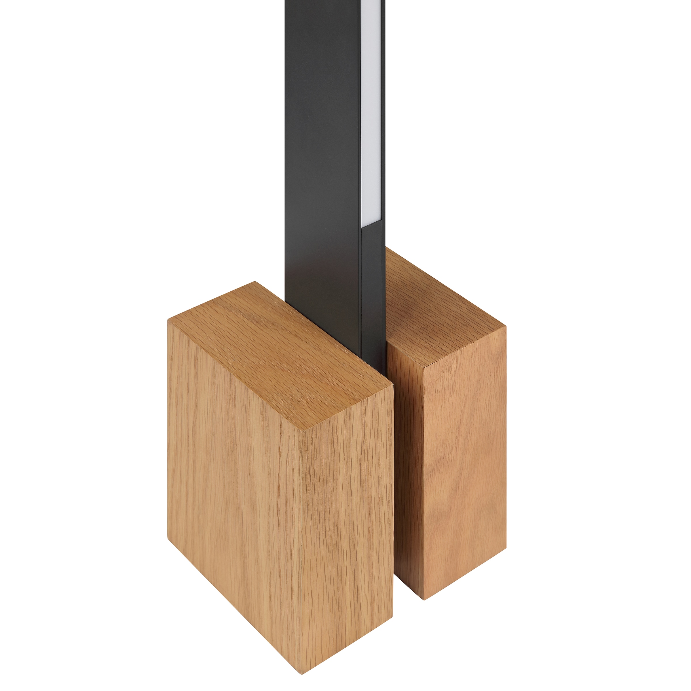 lumiCouture LED Stehlampe »Streamline« LED-Modul 1 Stk. Warmweiß 131 x 14 x 14 cm, 2300 lm 2700 K, Aluminium/Holz, schwarz/braun