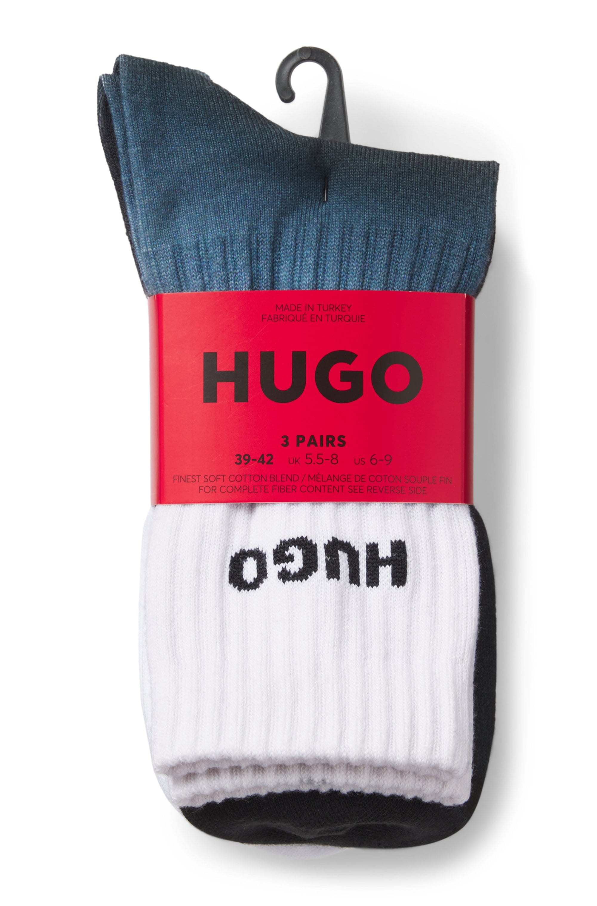 HUGO Underwear Socken 3 Paar tlg. sportlich, elastisch, jedes Paar individuell