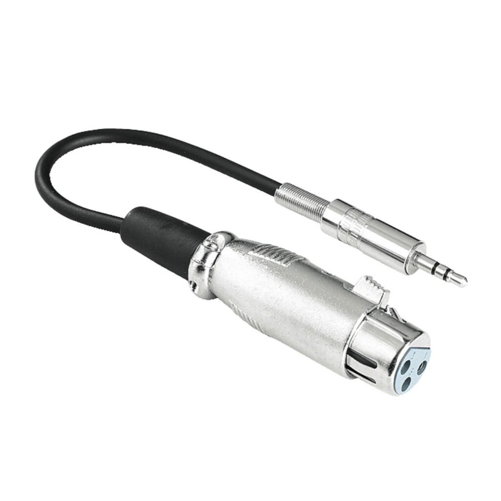 Hama Audio-Adapter »Audio-Adapter XLR-Kupplung - 3,5-mm-Klinken-Stecker Stereo«, 3,5-mm-Klinke zu XLR, 10 cm