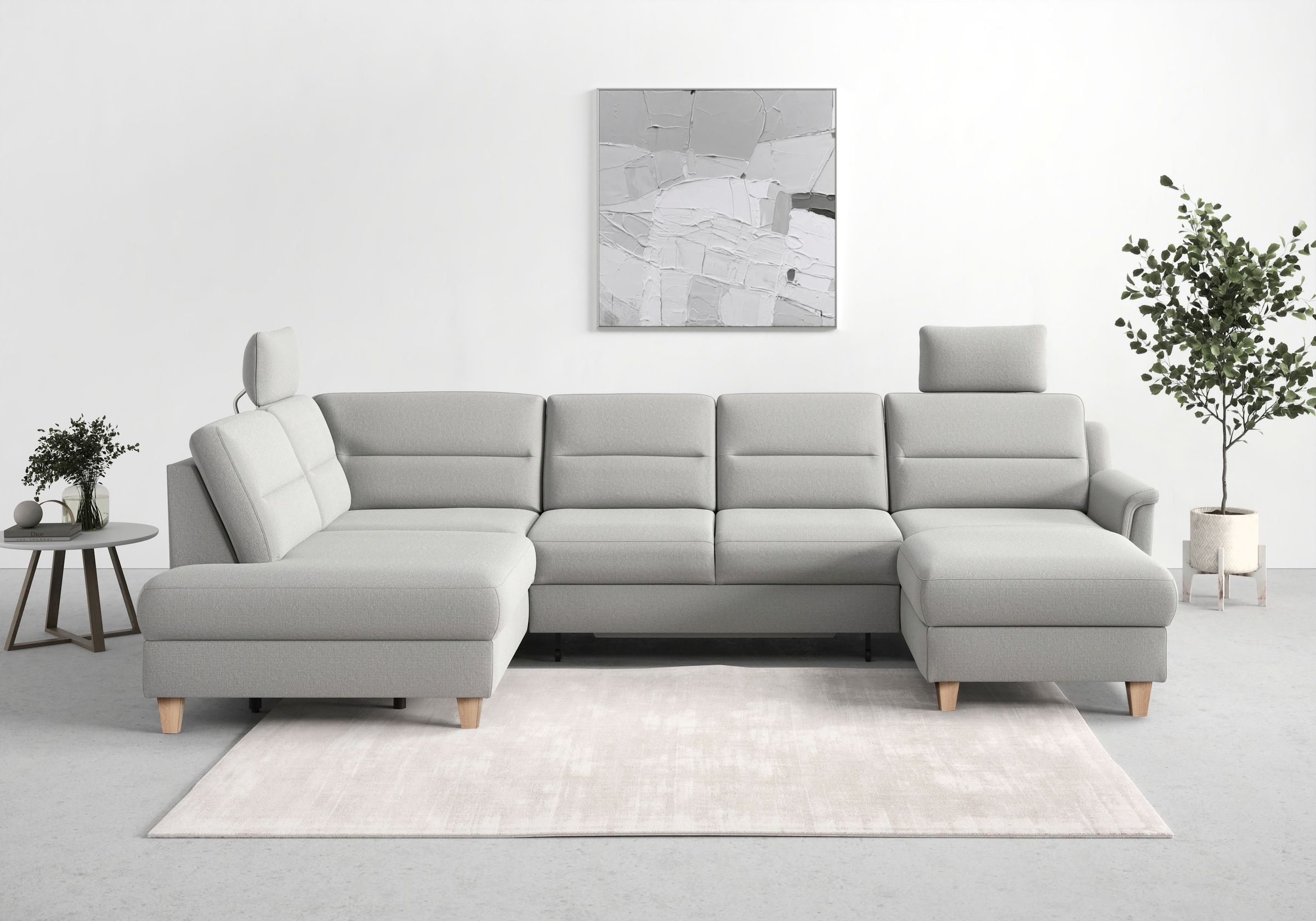 sit&more Wohnlandschaft »Farö U-Form«, inklusive Federkern, wahlweise mit Bettfunktion und Bettkasten