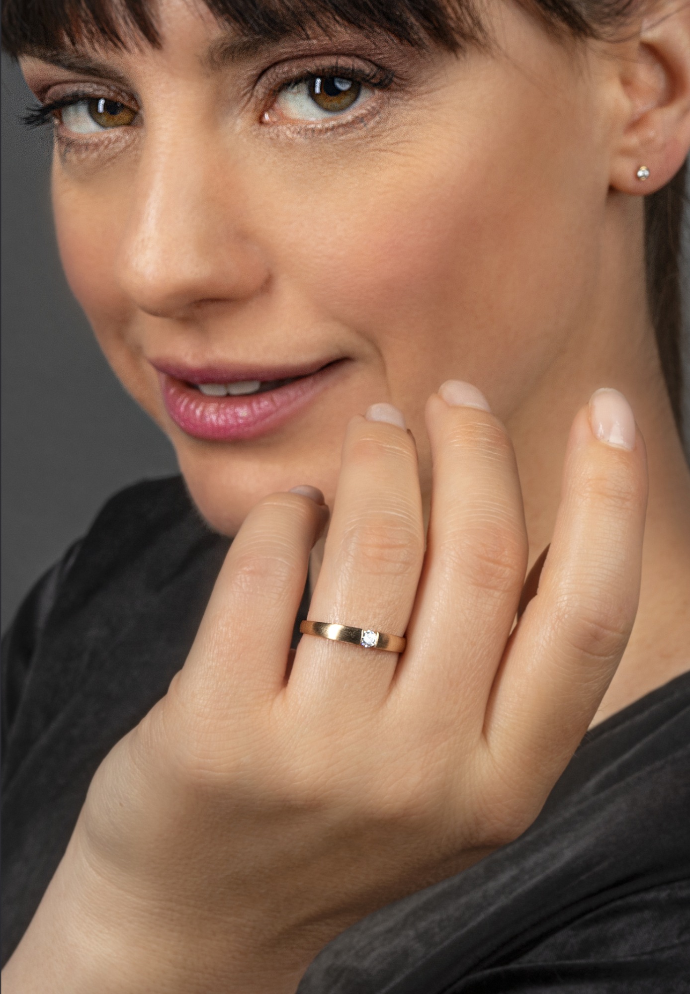 ONE ELEMENT Diamantring »0,05 ct Diamant Brillant Ring aus 585 Gelbgold«