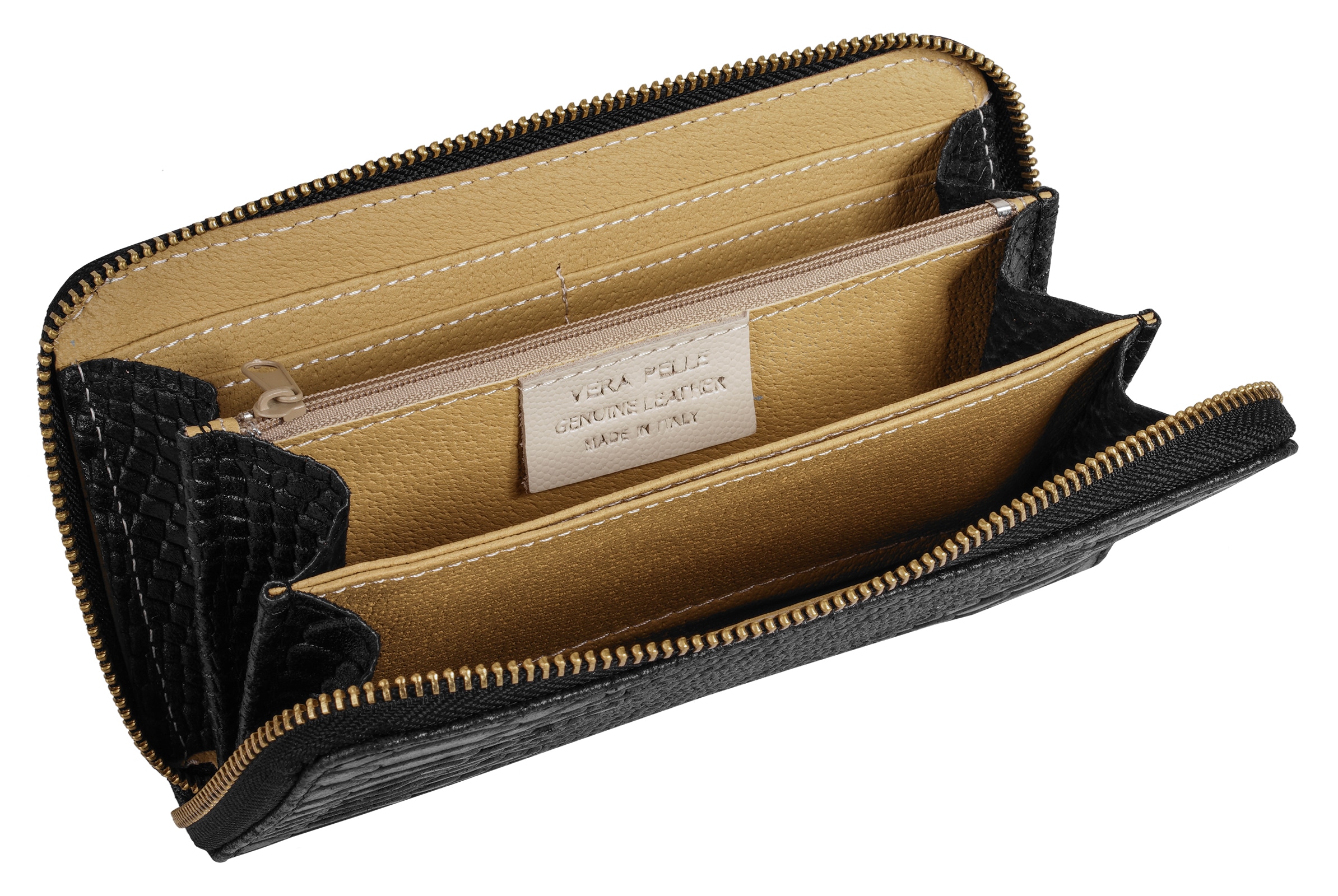 Cluty Geldbörse echt Leder, Made in Italy