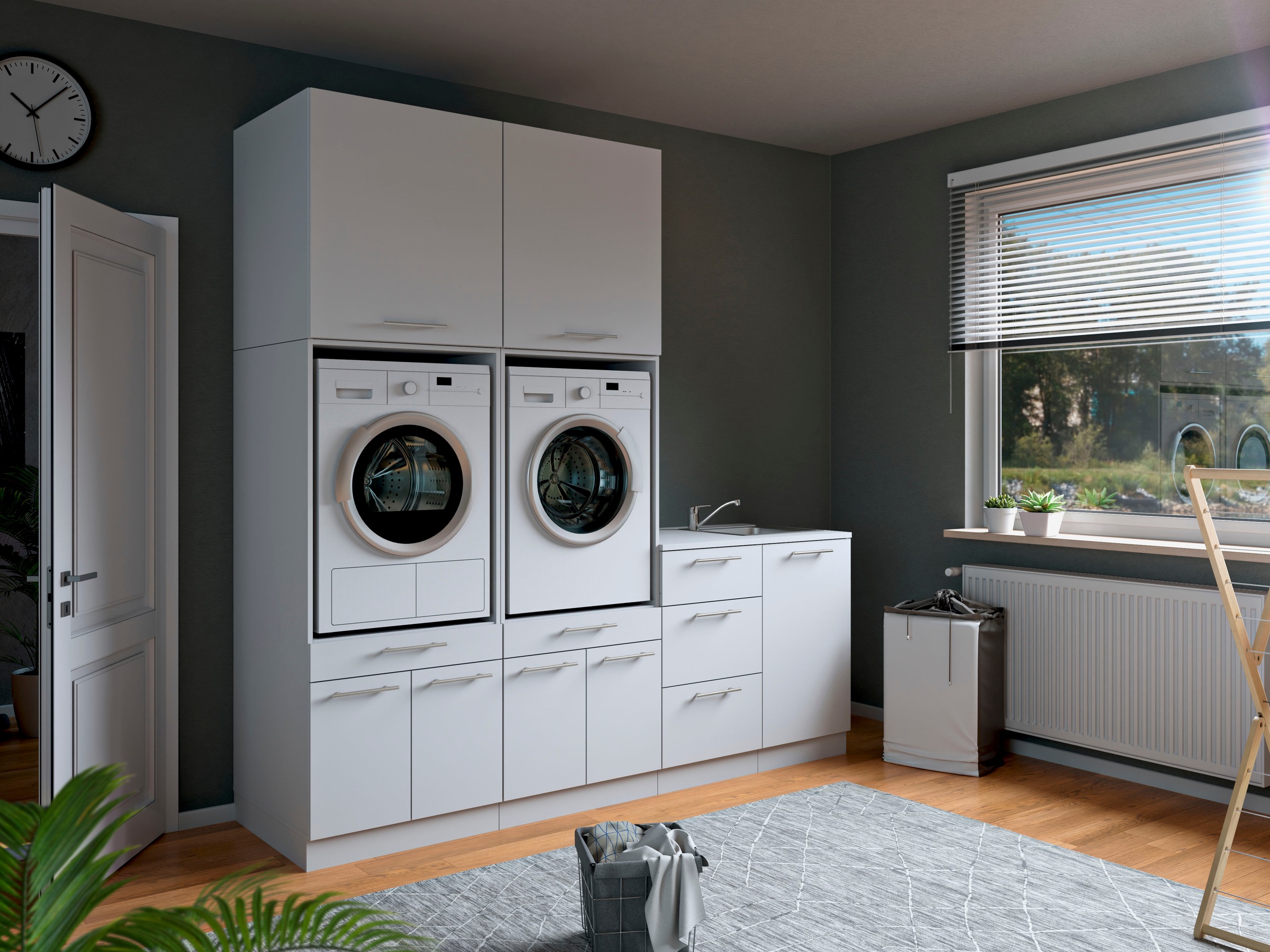 Laundreezy Mehrzweckschrank-Set »Laundreezy, 6-tlg. Mehrzweckschrank-Set B/H/T 238/238/68 cm« 6 Stk. tlg.