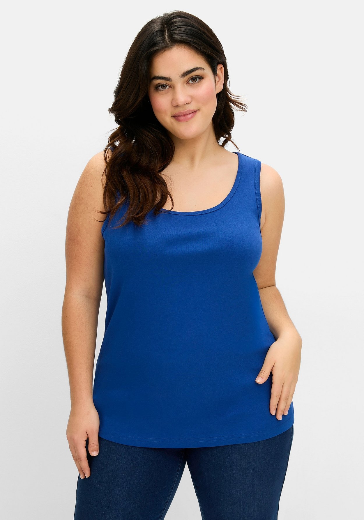 Sheego Tanktop »Tanktop aus reiner Baumwolle«