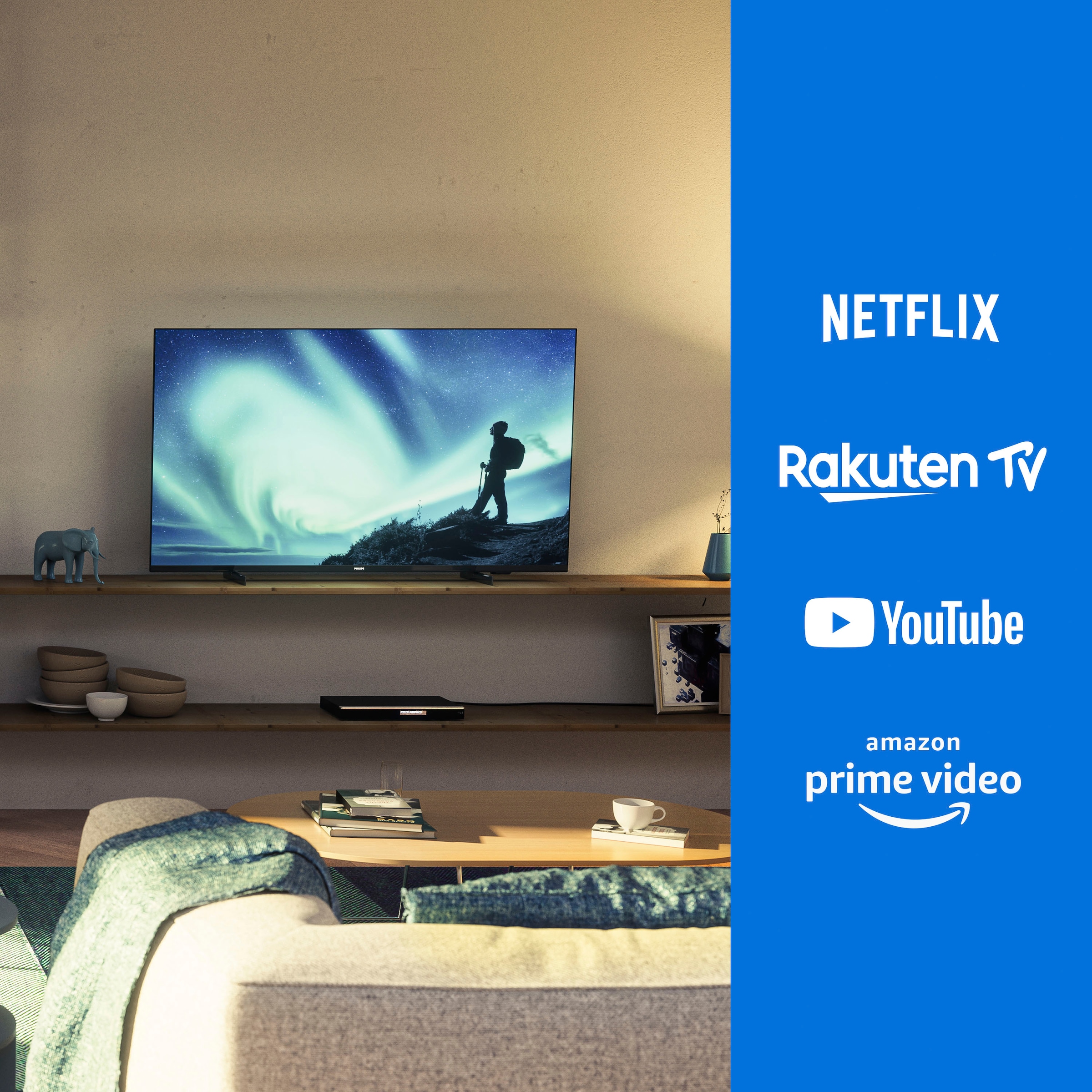Philips LED-Fernseher »43PUS7506/12«, 4K Ultra HD, Smart-TV, HDR10+ kompatibel, 60 Hz, Dolby Vision & Atmos, Smart TV, Triple Tuner