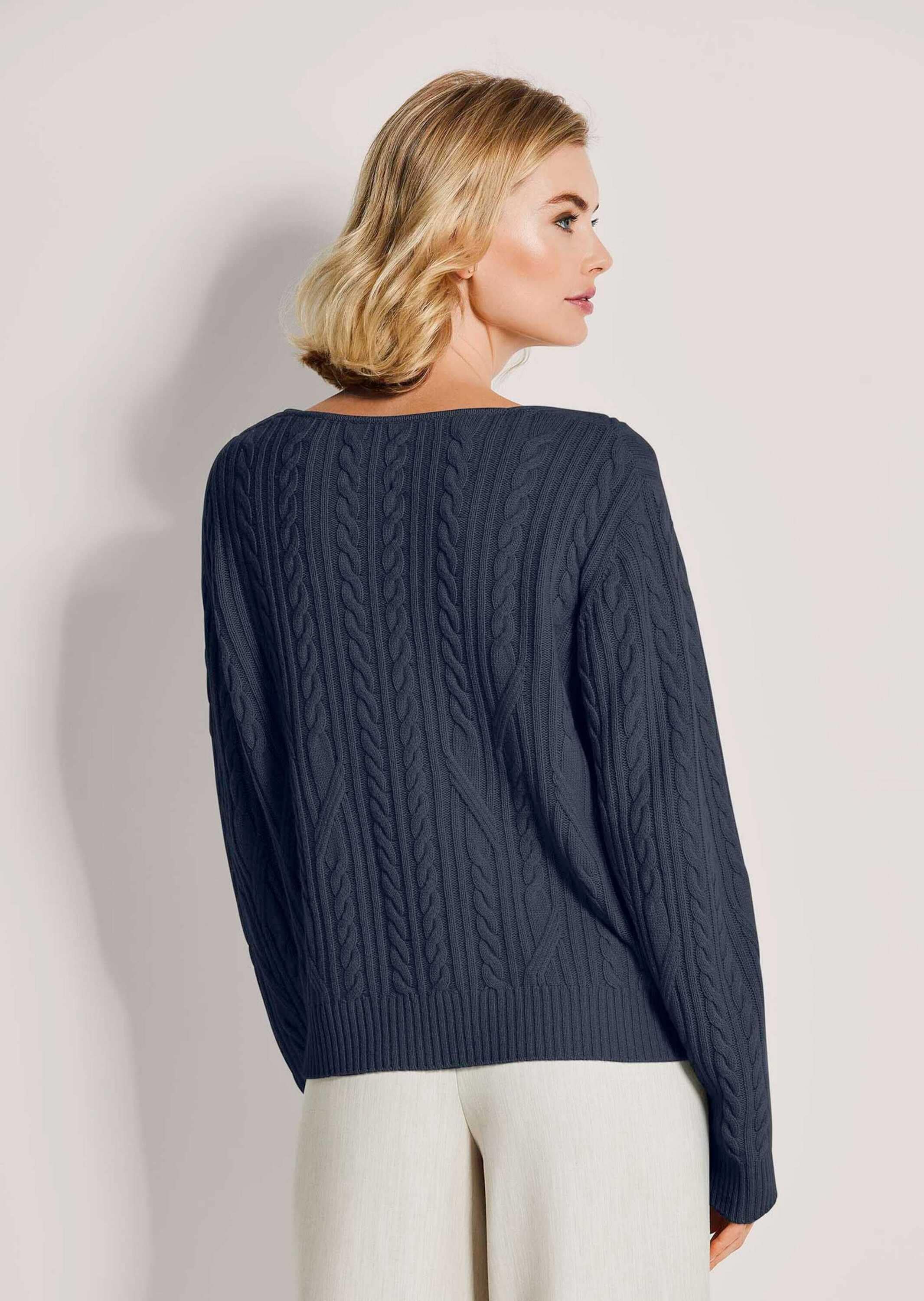 MADELEINE Longpullover »Kaschmirpullover Kaschmirpullover mit V-Ausschnitt«