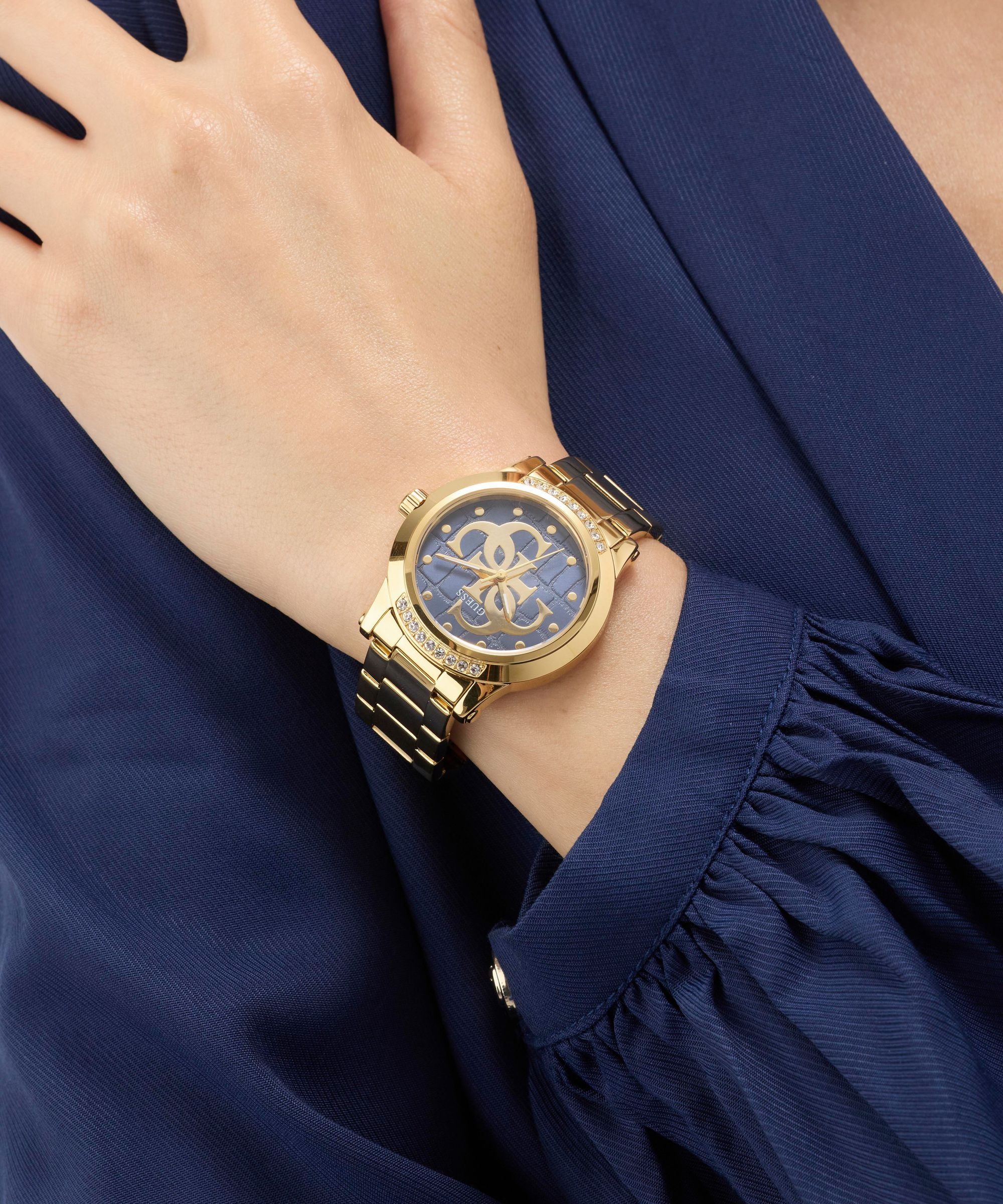 Guess Quarzuhr »GUESS-ANNETTE« Armbanduhr, Damenuhr, Edelstahlarmband, analog