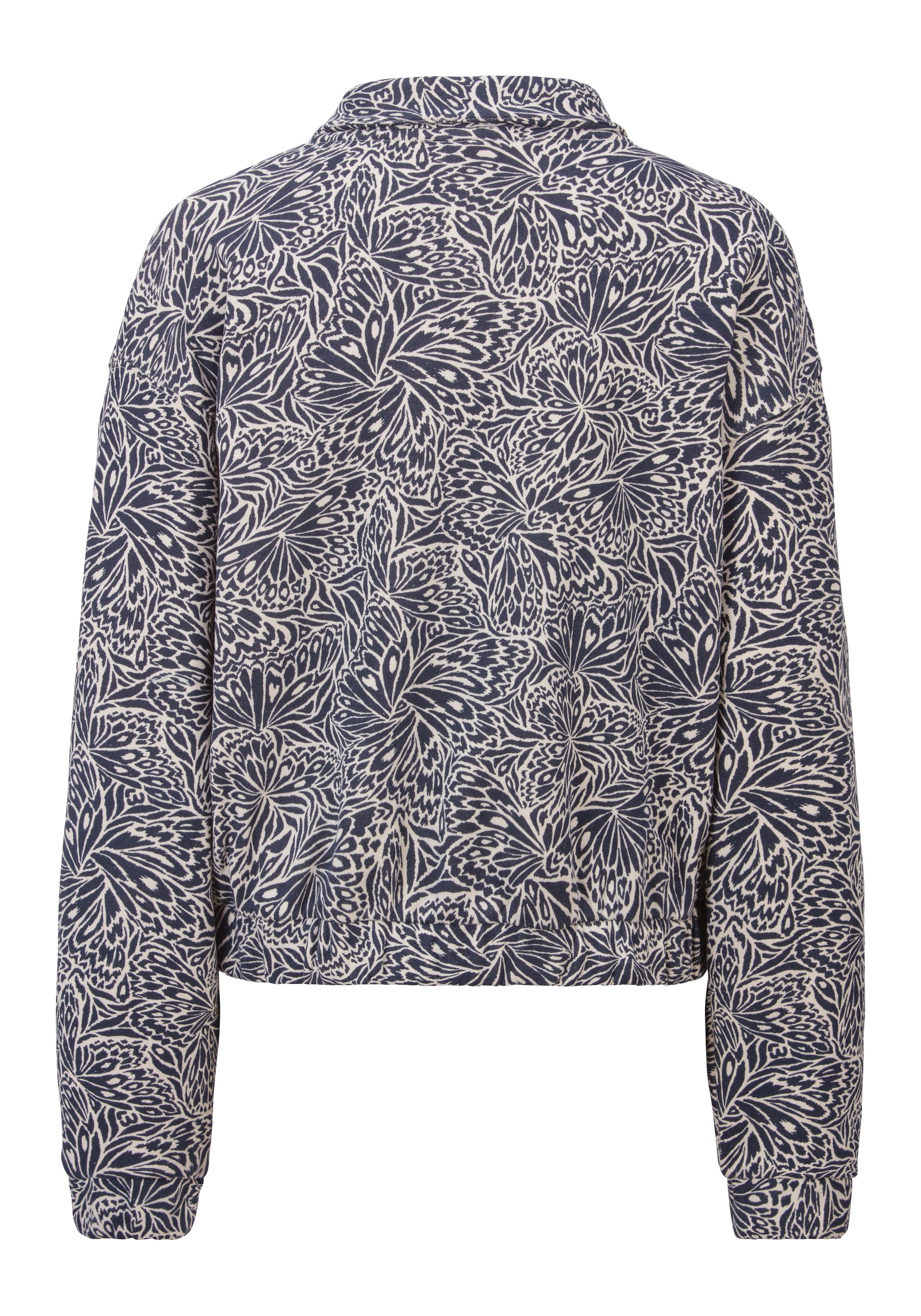 Ragwear Sweatshirt »IZZAR PRINT« Stehkragen mit Reißverschluss im Troyer-Stil