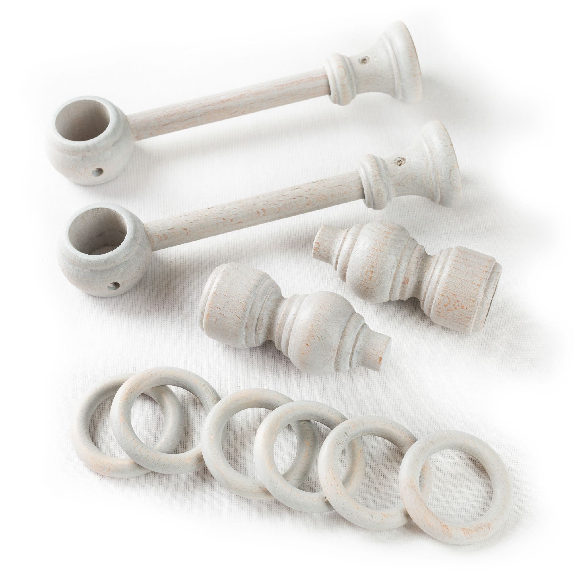 SN DECO GROUP Gardinenstange »Filigrano« 1 läufig-läufig Fixmaß 28 mm, Holz, verschiedene Längen und Farben, Komplettset